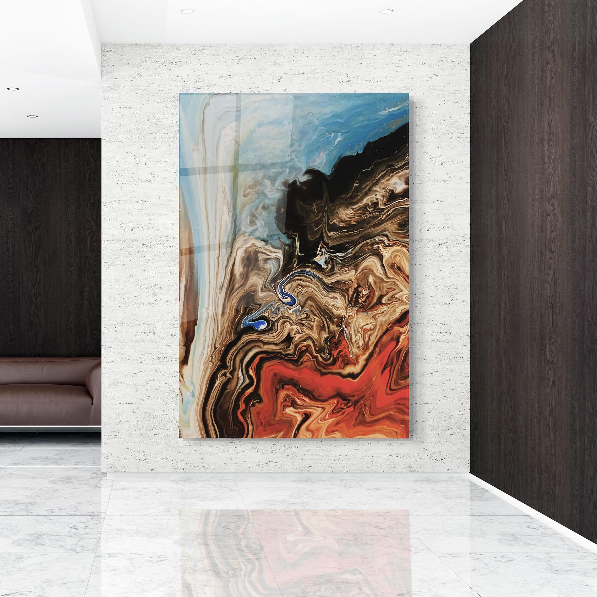 Стъклена картина Abstract Waterfall mockup 9