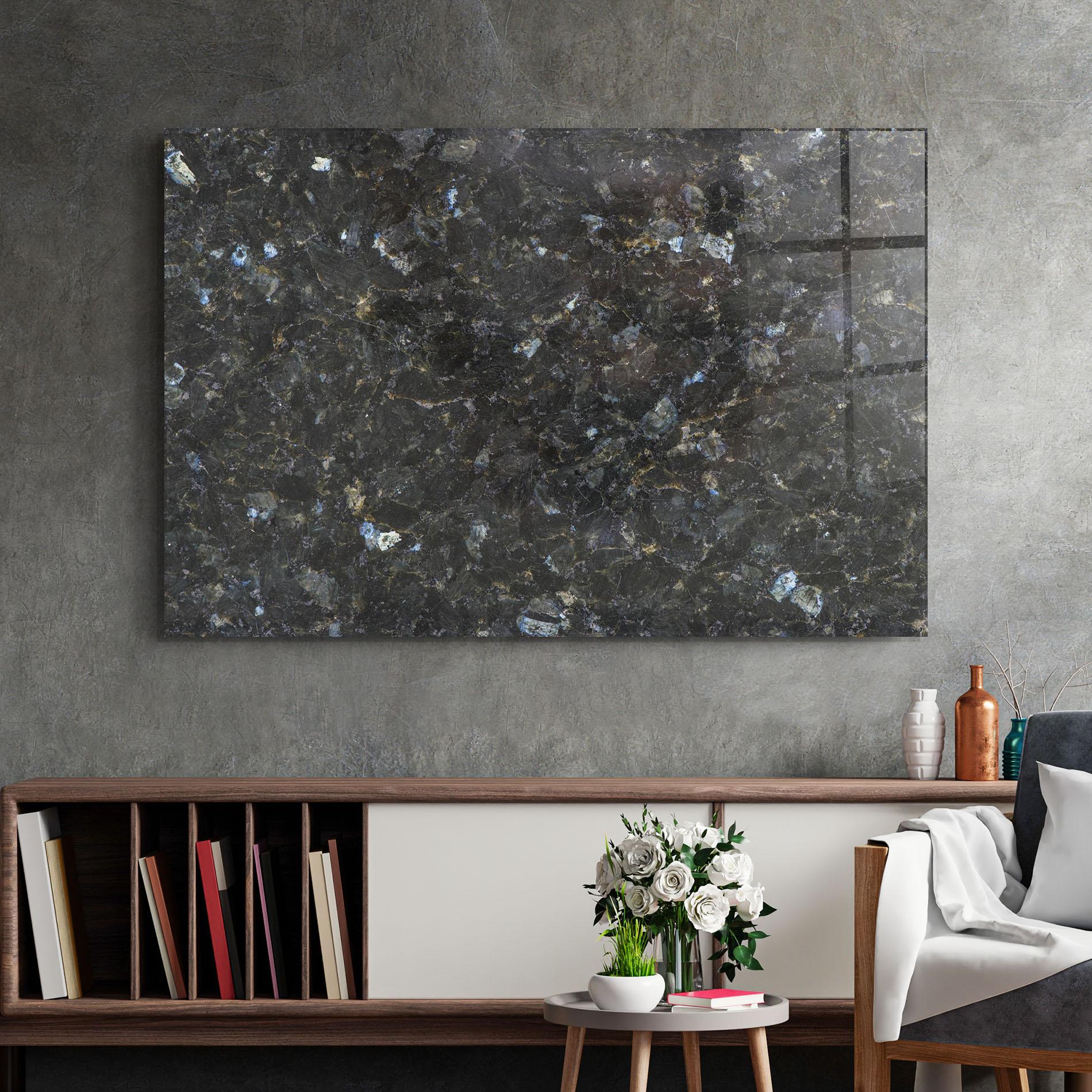 Стъклена картина Dark Grey Marble mockup 2