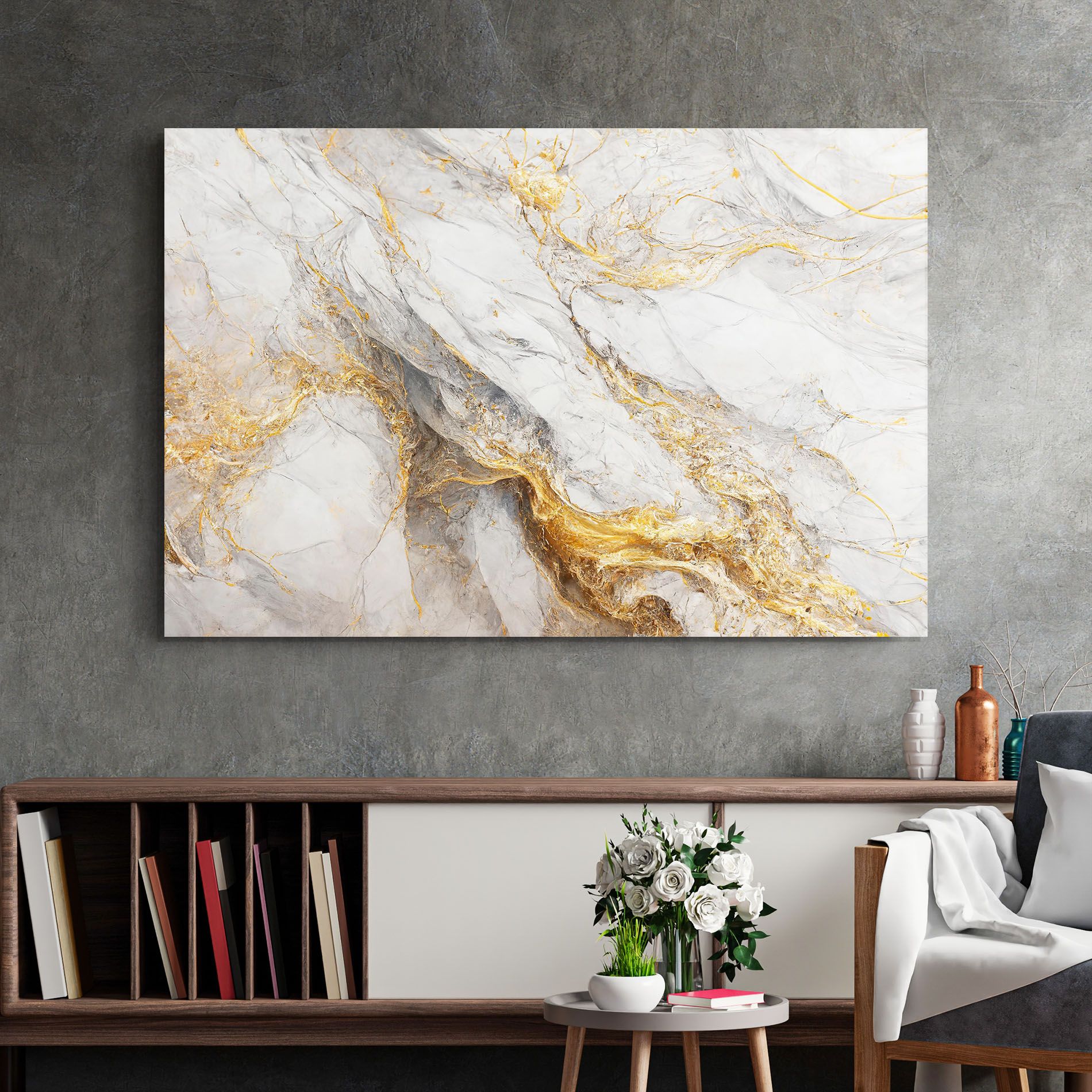 Gold Liquid Grey Marble mockup 2