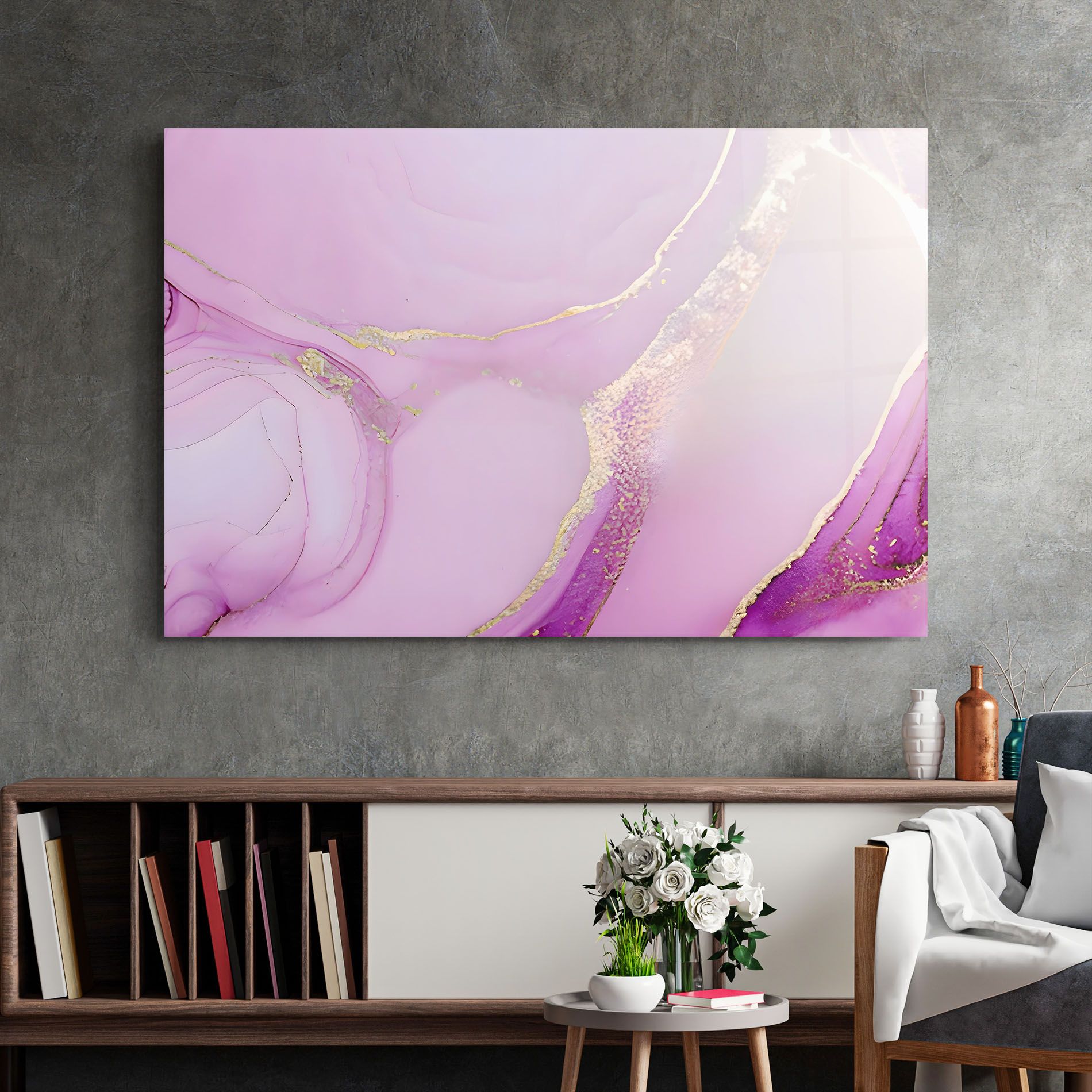 Golden Purple Marble mockup 2