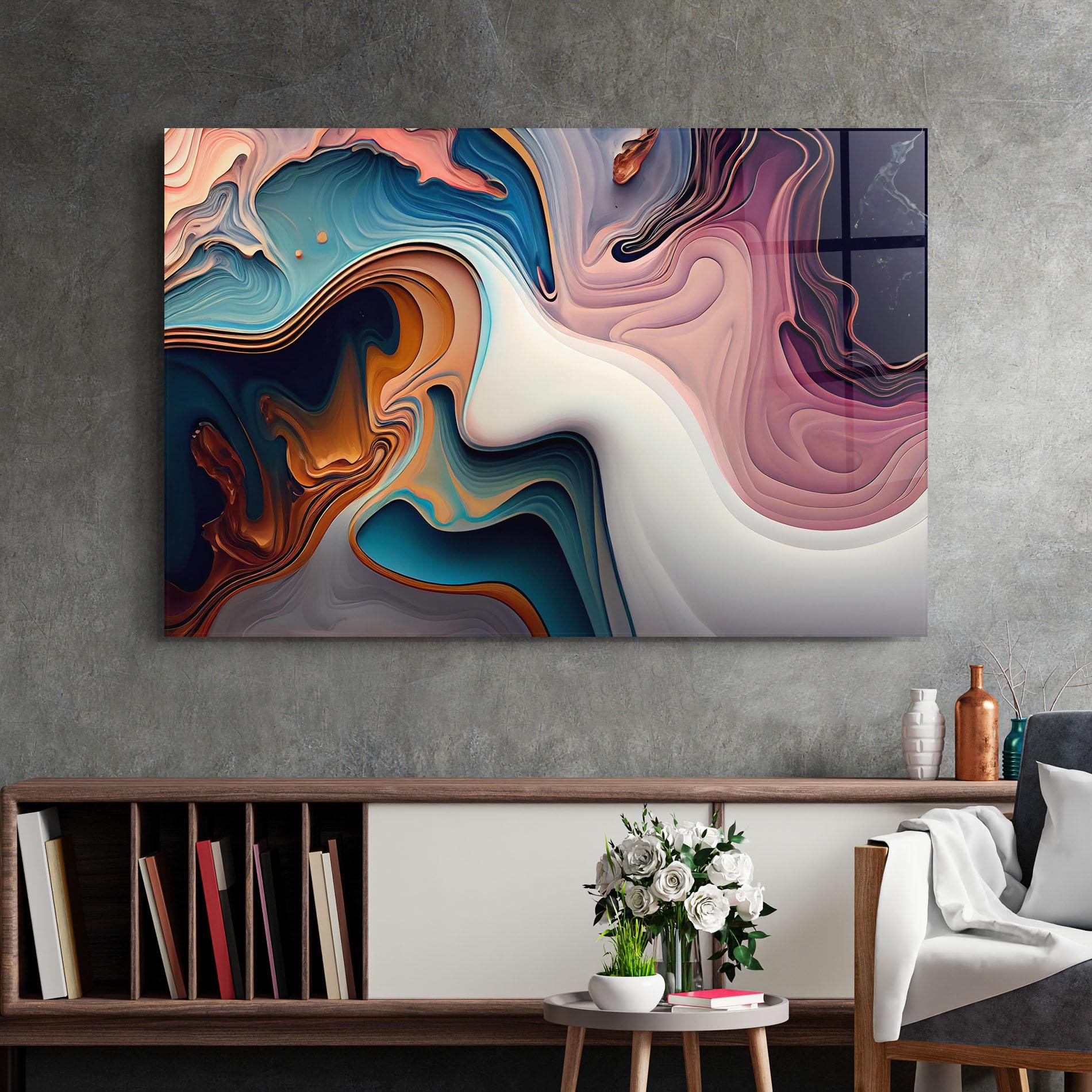 Стъклена картина Mixed Colors Marble mockup 2