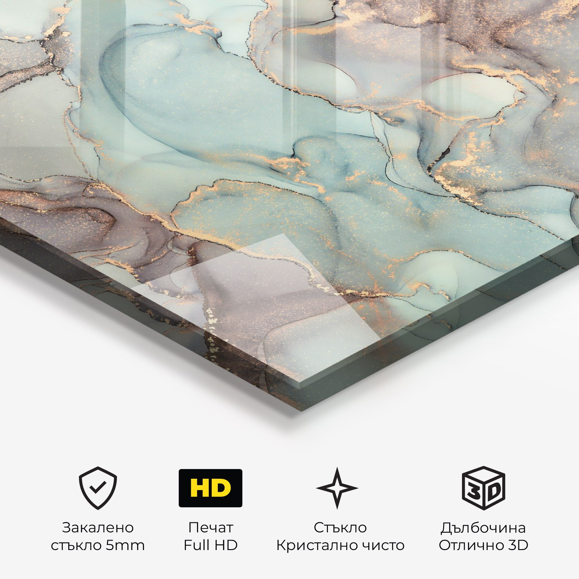 Abstract Turquoise Marble mockup 3