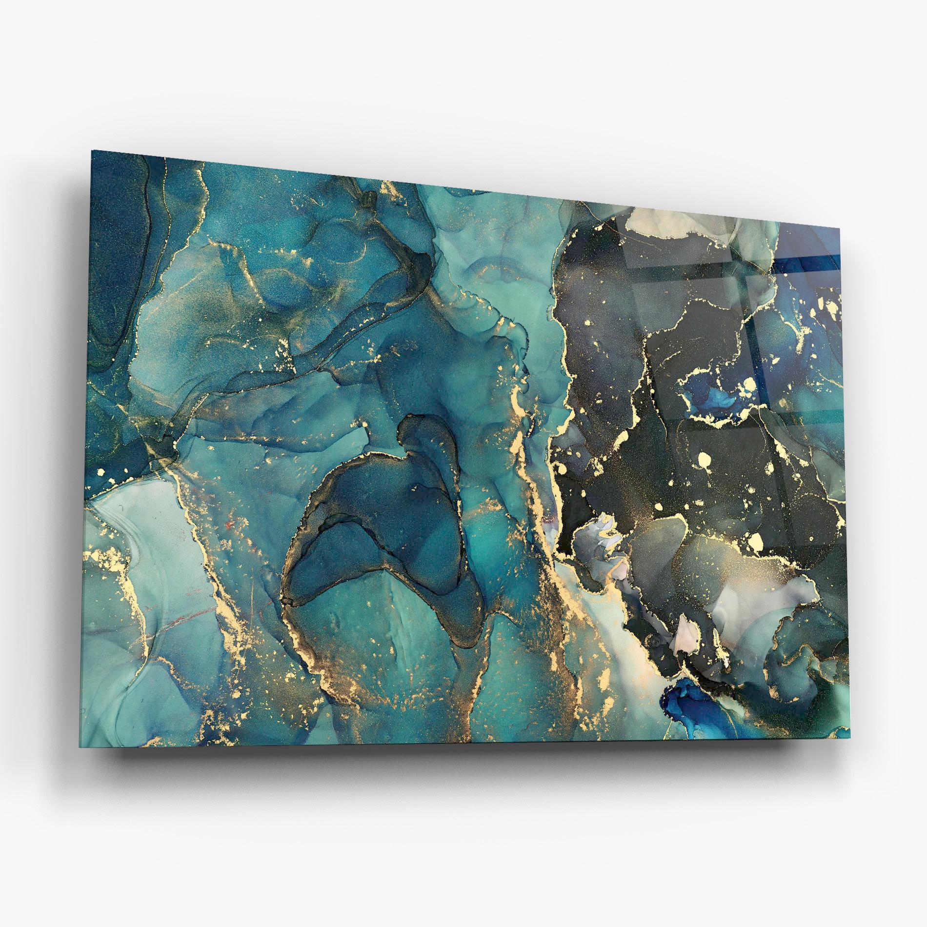 Стъклена картина Blue Marble mockup 6