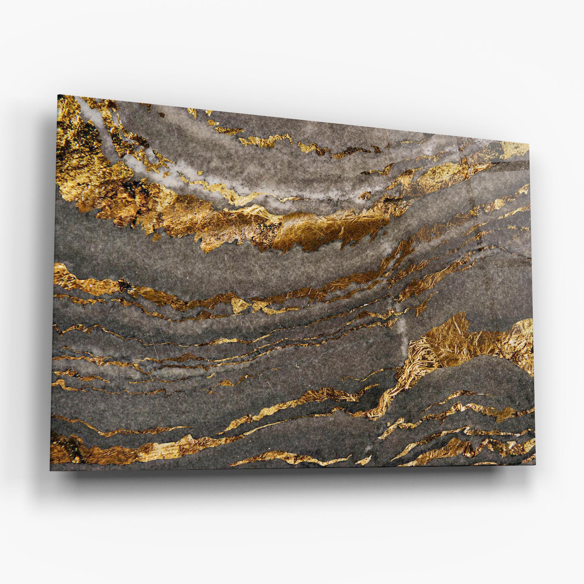 Стъклена картина Dark Colden Grey mockup 6