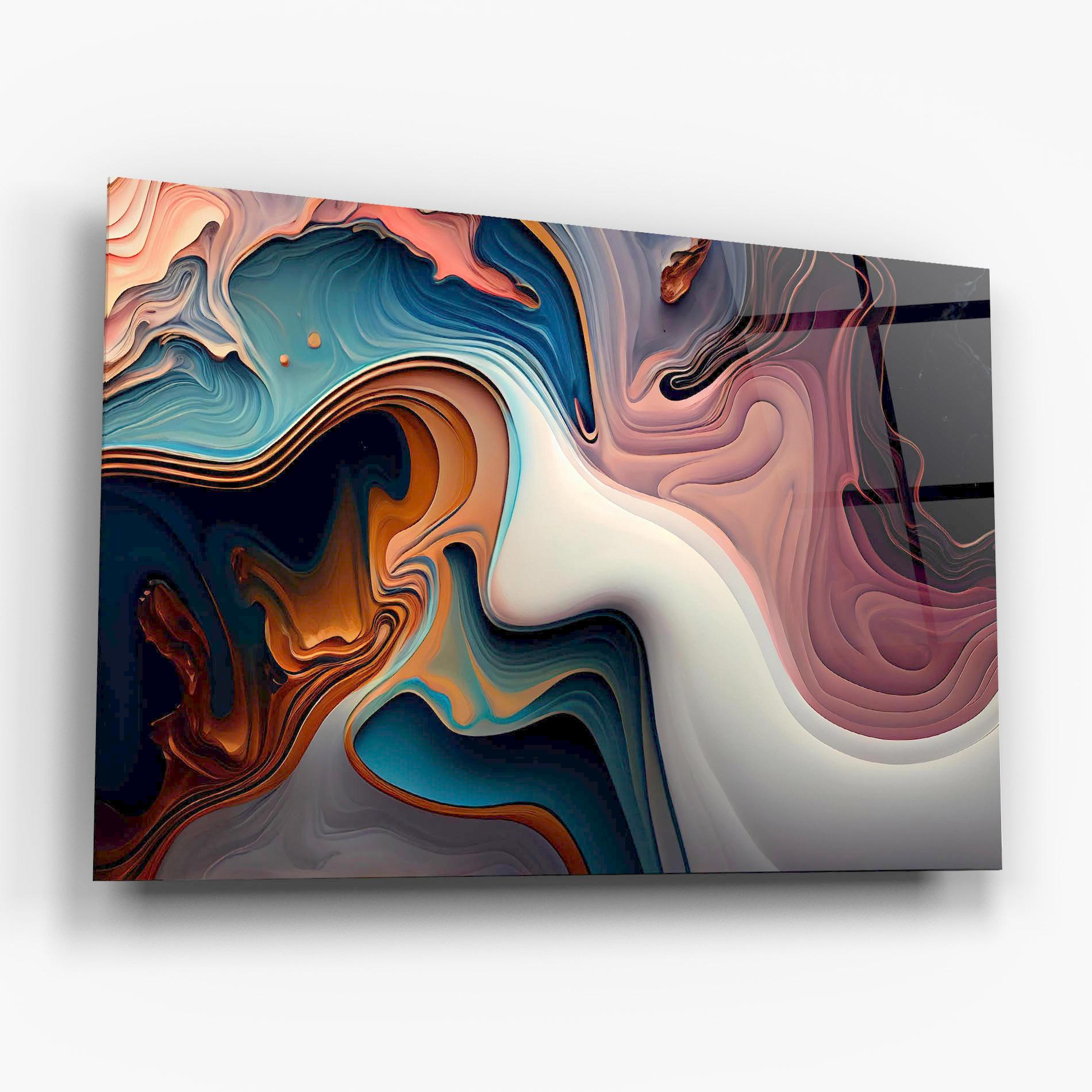 Стъклена картина Mixed Colors Marble mockup 6