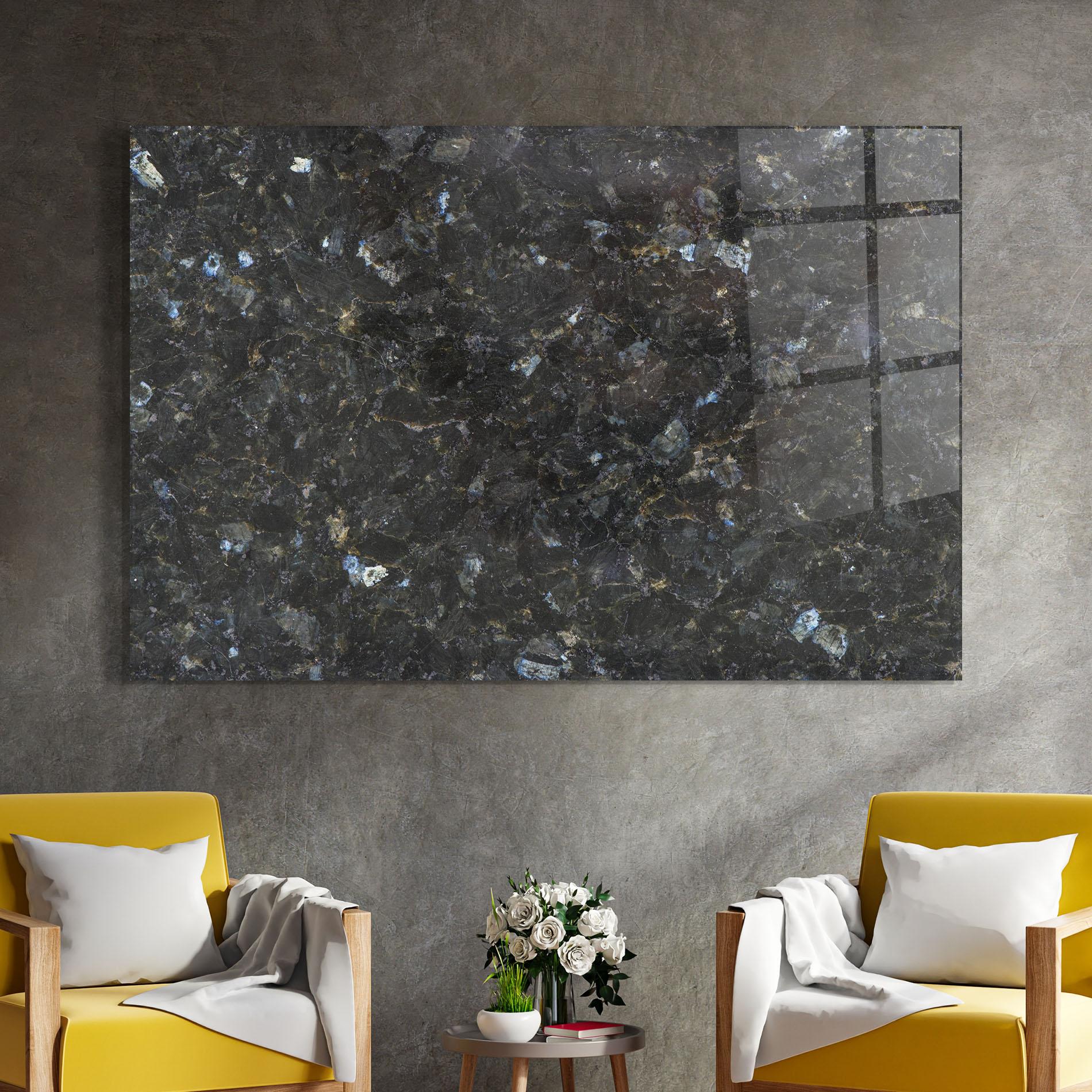 Стъклена картина Dark Grey Marble mockup 4