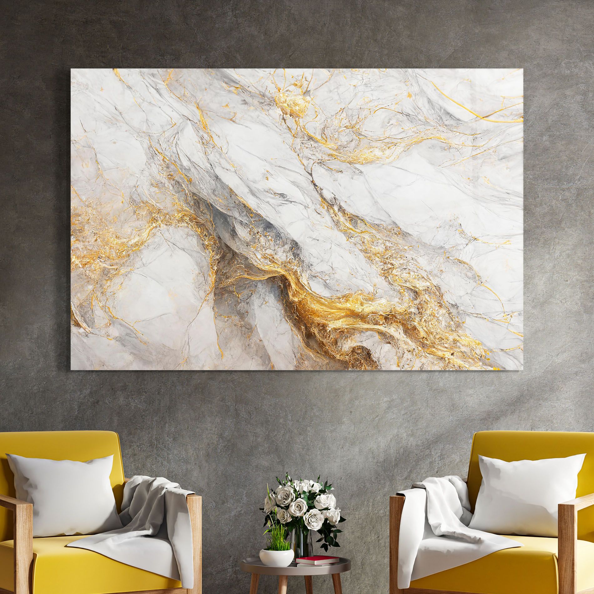 Gold Liquid Grey Marble mockup 4