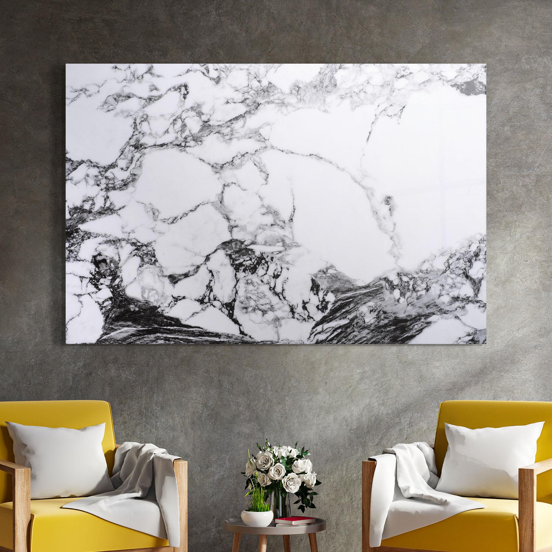 Стъклена картина Marble Dark Grey mockup 4