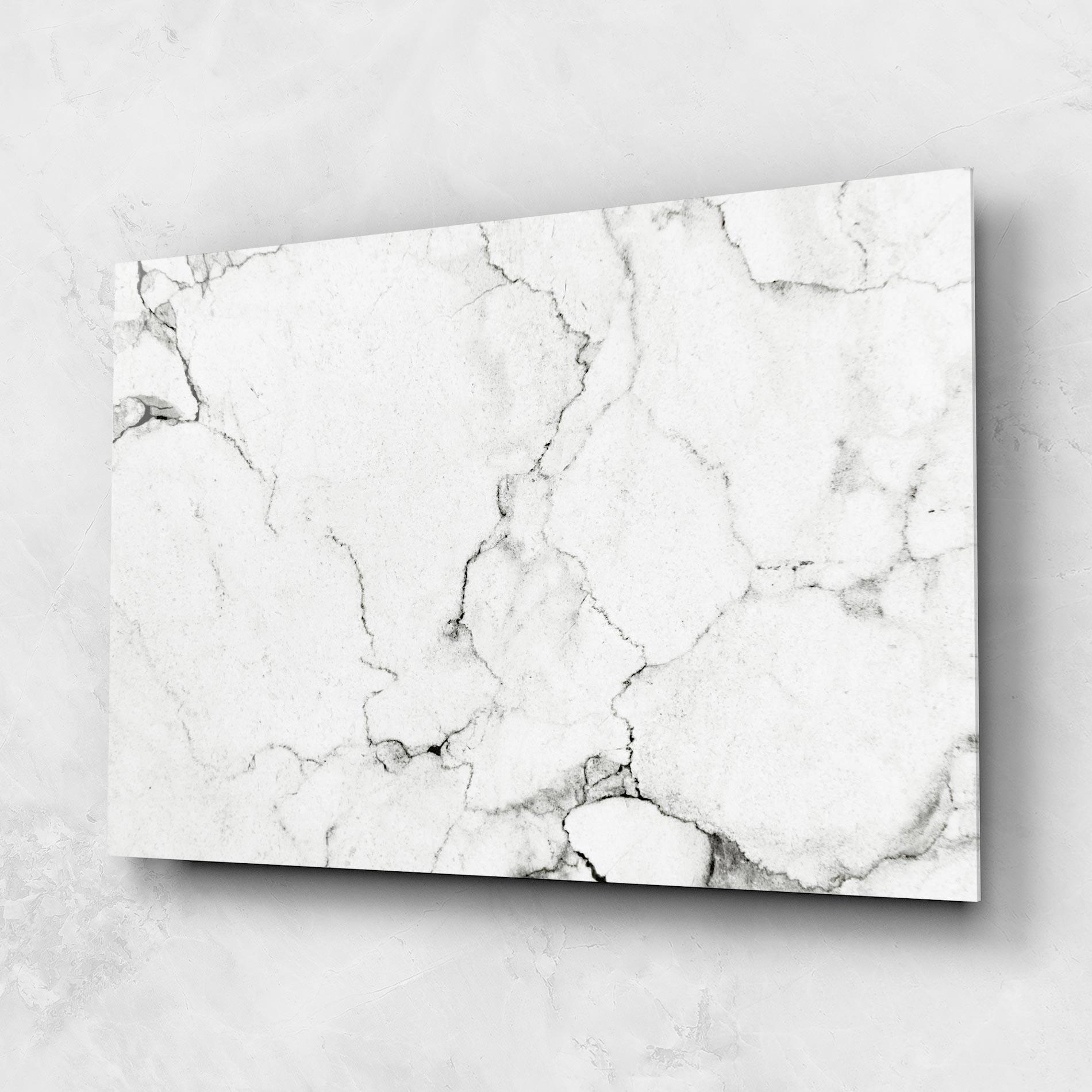 Стъклена картина White Marble Grey mockup 1