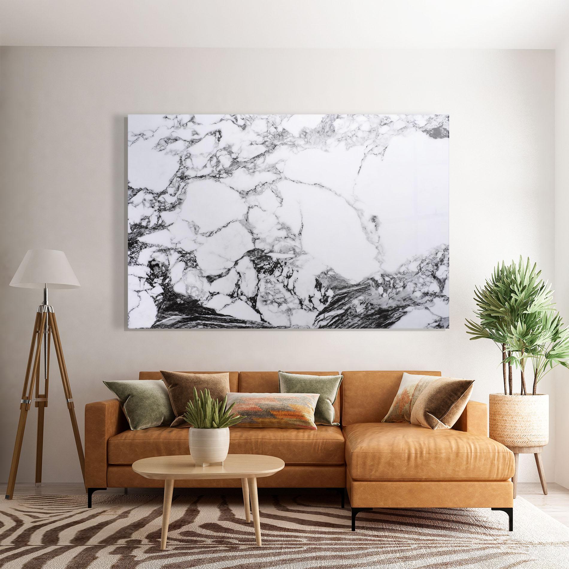 Стъклена картина Marble Dark Grey mockup 7