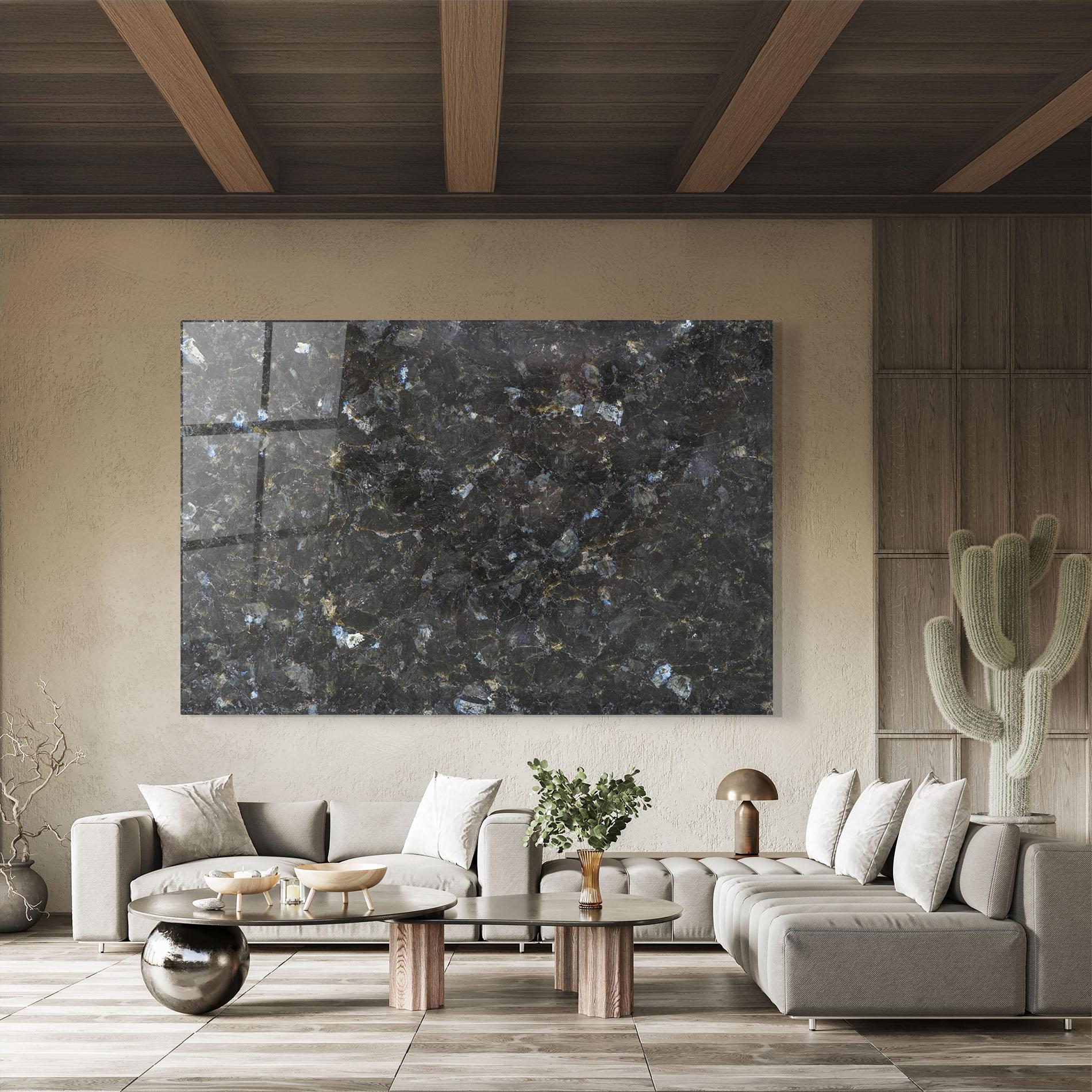 Стъклена картина Dark Grey Marble mockup 8