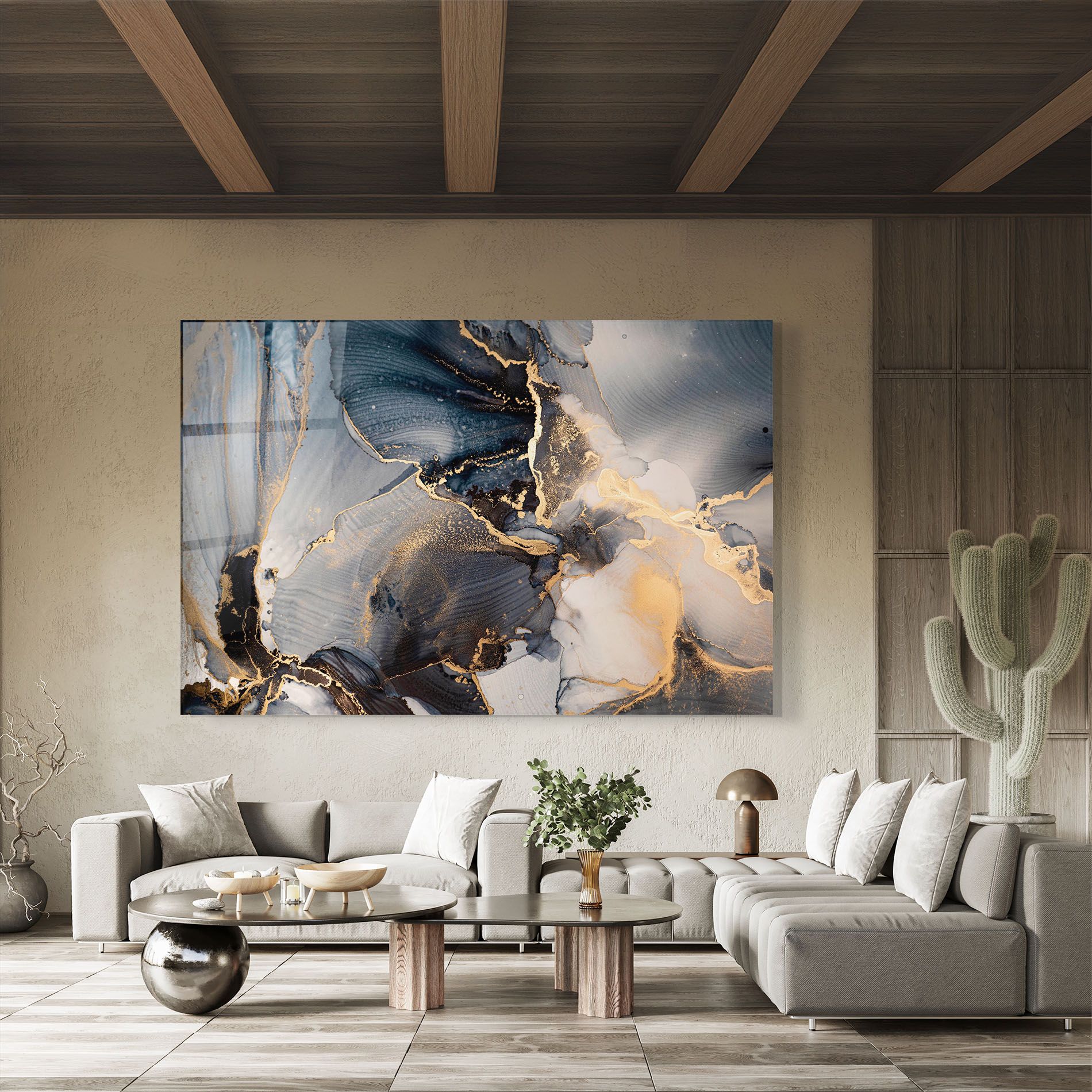 Golden Abstract Marble mockup 8