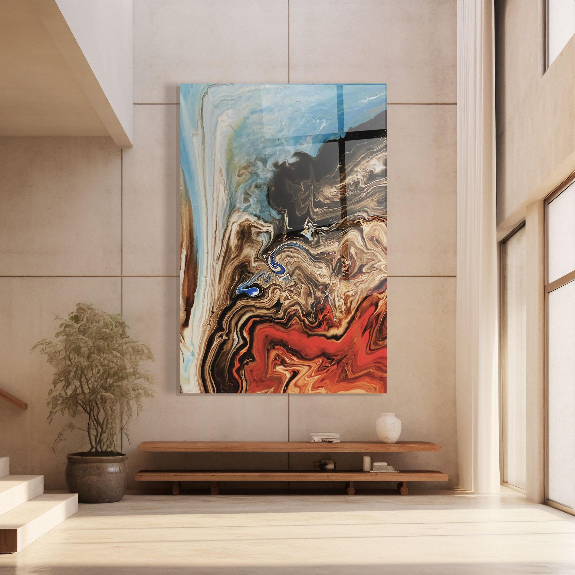 Стъклена картина Abstract Waterfall mockup 8