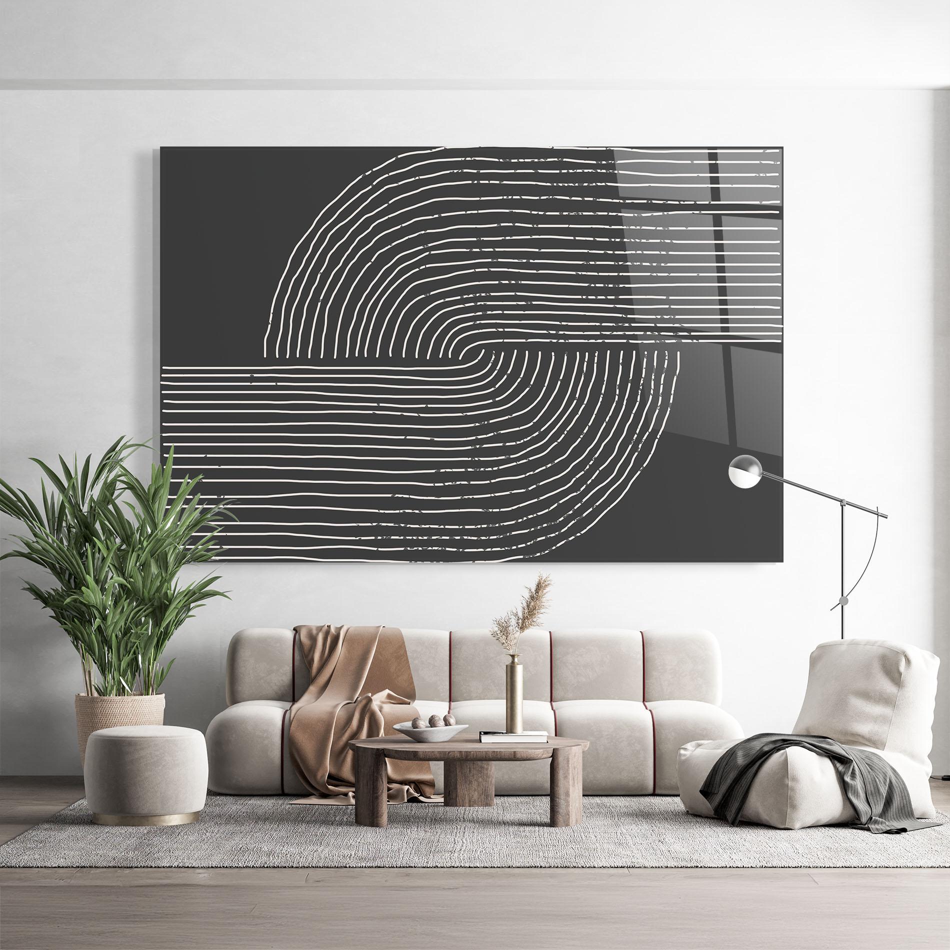 Стъклена картина Minimalist Circle mockup 9