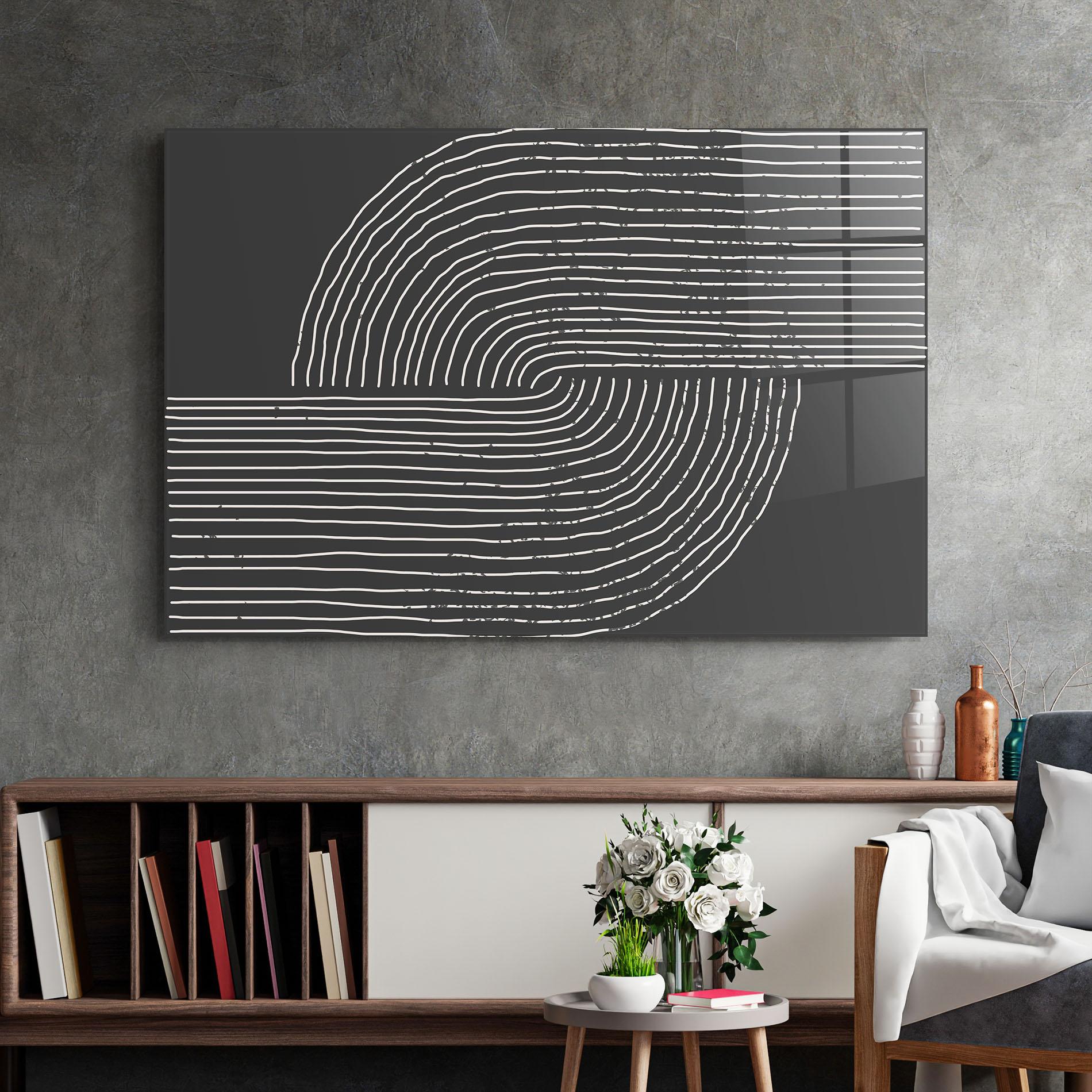 Стъклена картина Minimalist Circle mockup 2