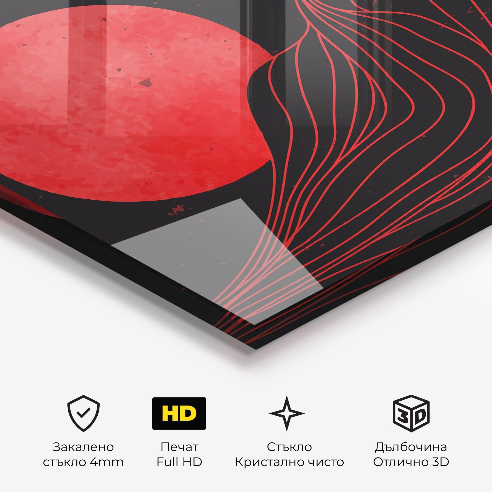 Стъклена картина Bloody Moon mockup 3