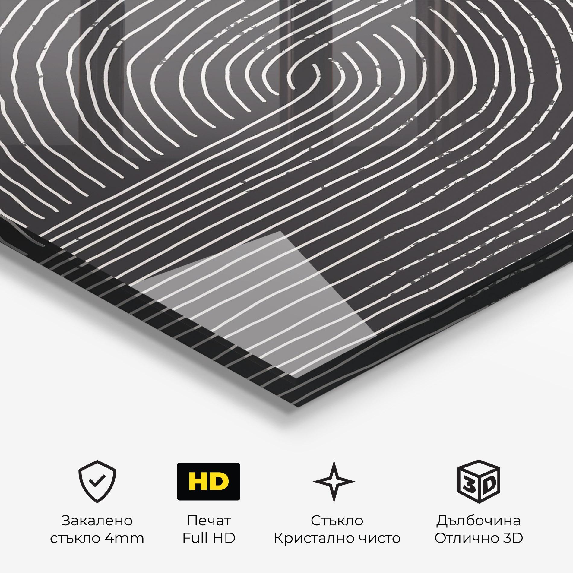 Стъклена картина Minimalist Circle mockup 3