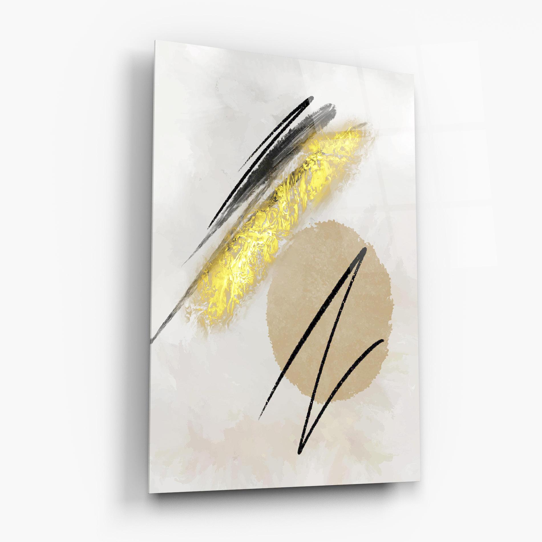 Стъклена картина Gold Brush mockup 6