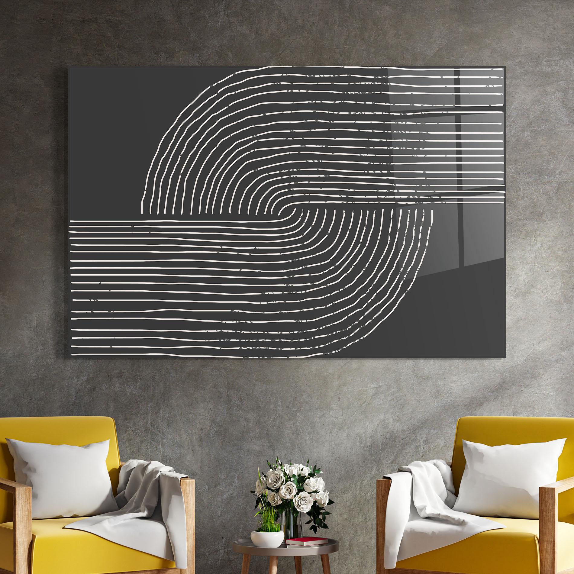 Стъклена картина Minimalist Circle mockup 4