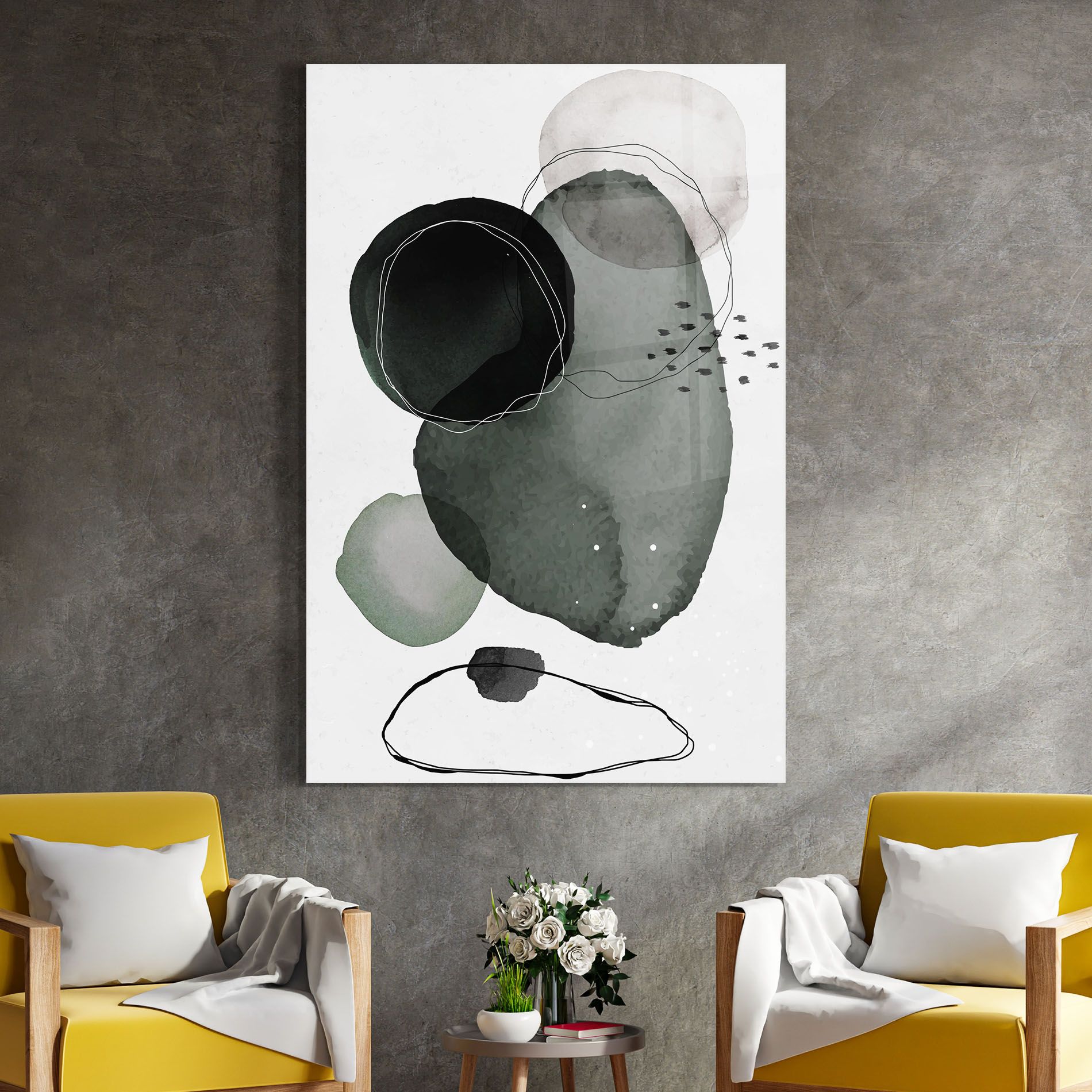 Green Watercolor mockup 4