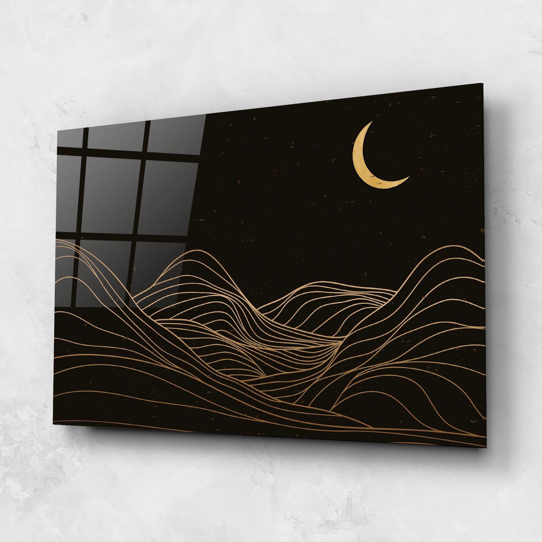 Стъклена картина Pretty Moon mockup 1