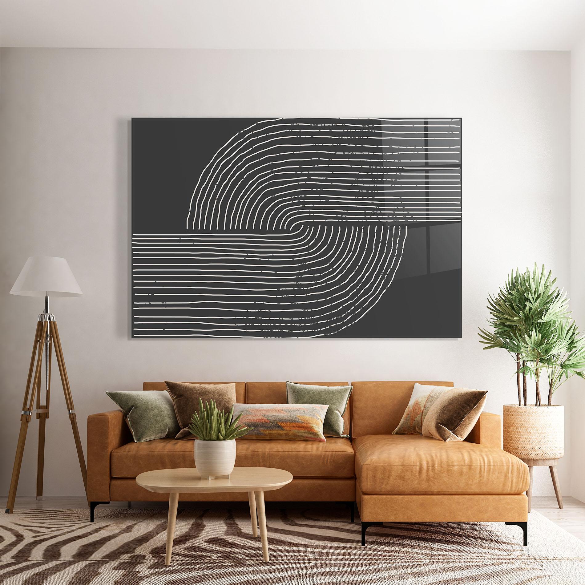 Стъклена картина Minimalist Circle mockup 7