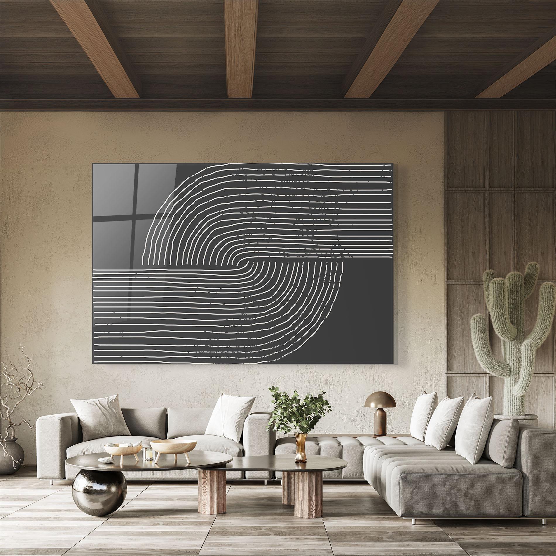 Стъклена картина Minimalist Circle mockup 8