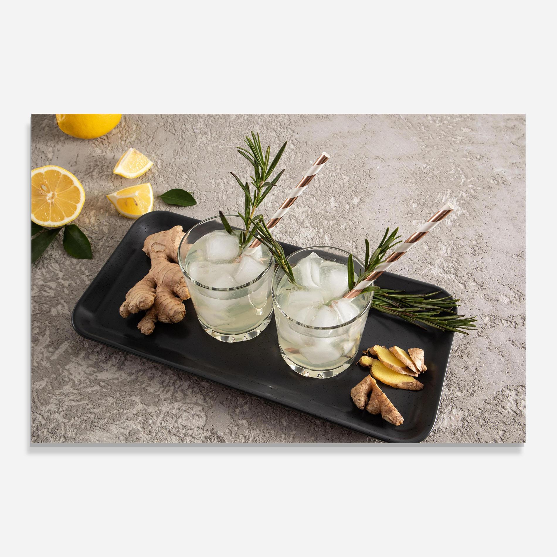 Стъклена картина Ginger Lemonade Drink mockup 0