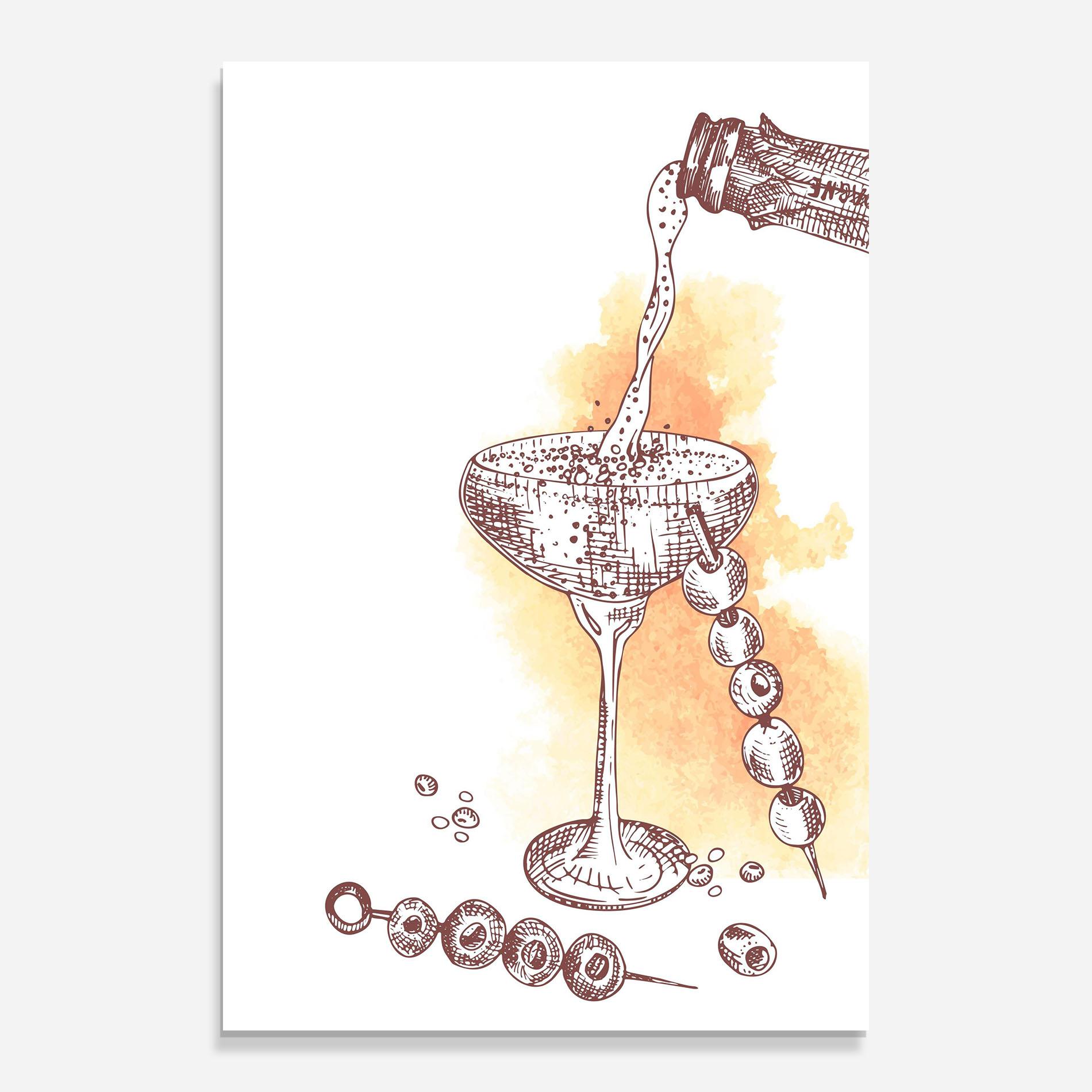 Стъклена картина Cocktail mockup 0