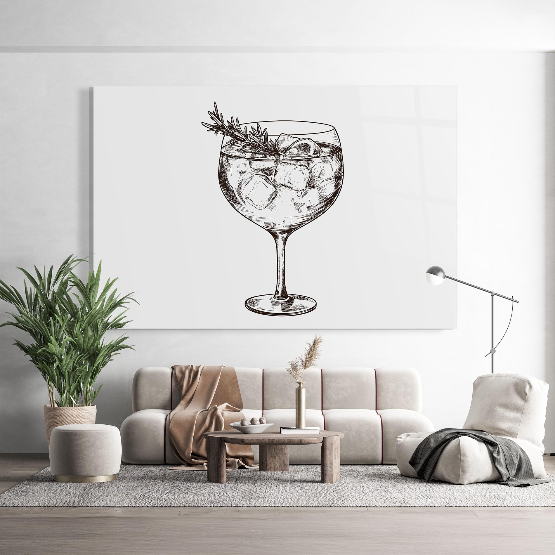 Стъклена картина Gintonic mockup 9