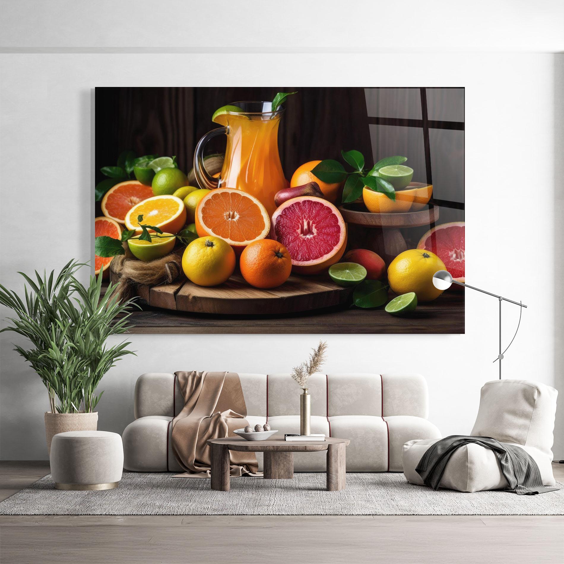 Стъклена картина Glass Of Orange Juice mockup 9