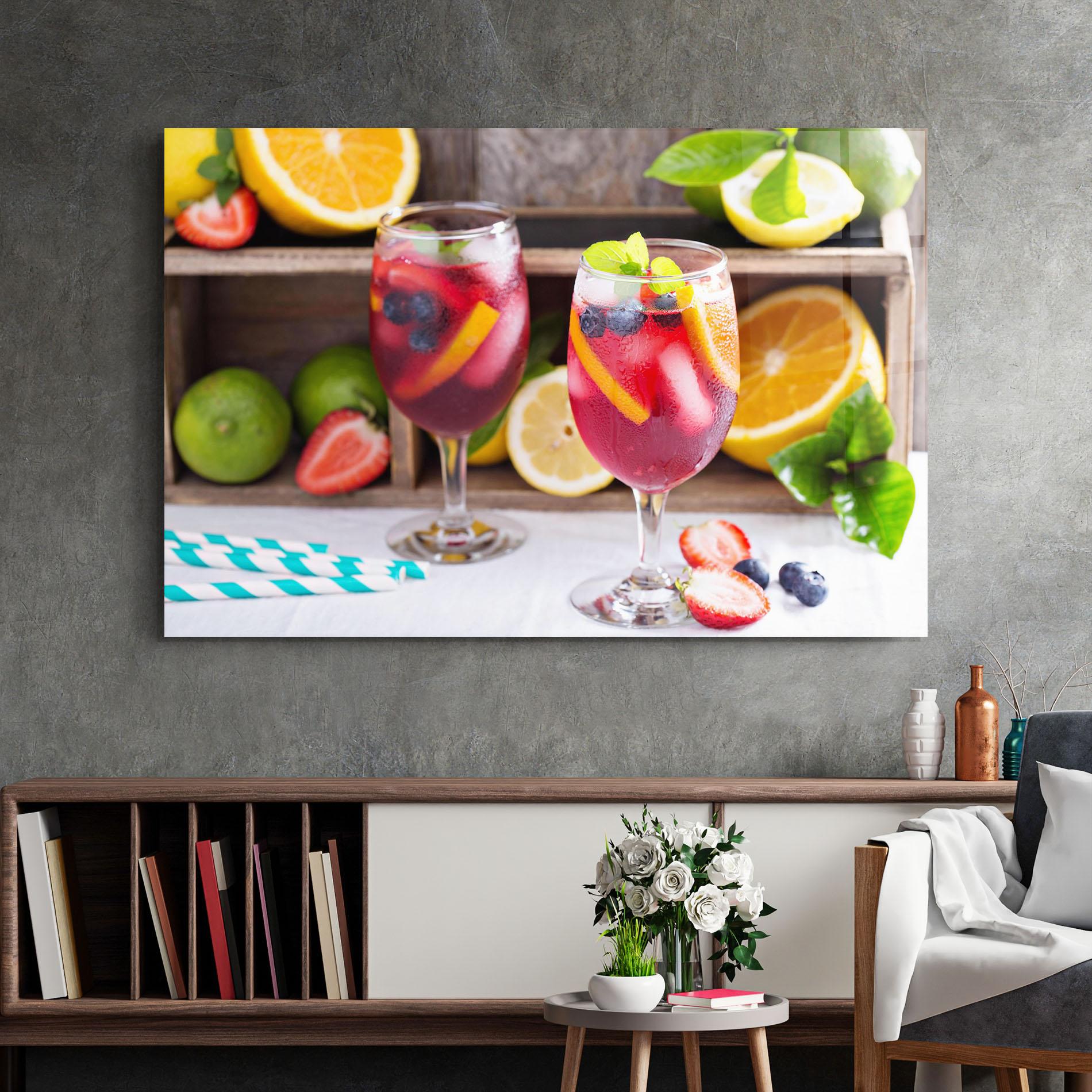 Стъклена картина Colorful Summer Drink mockup 2