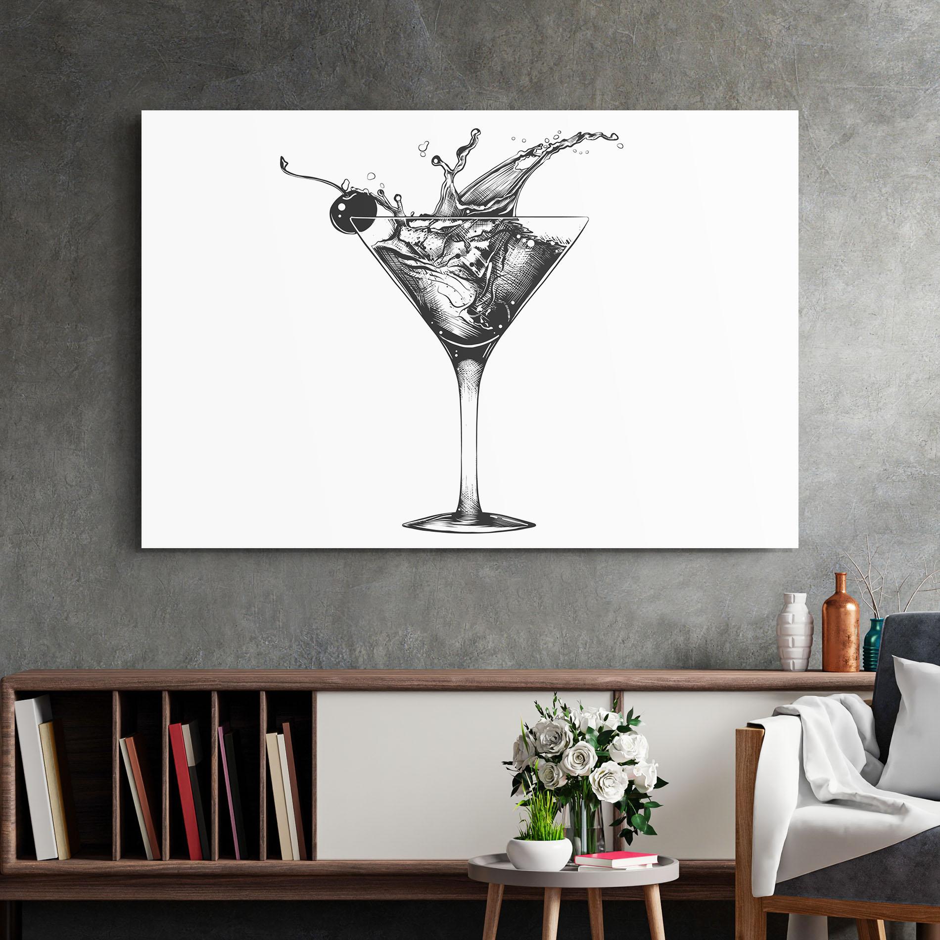 Стъклена картина Drink Splash mockup 2