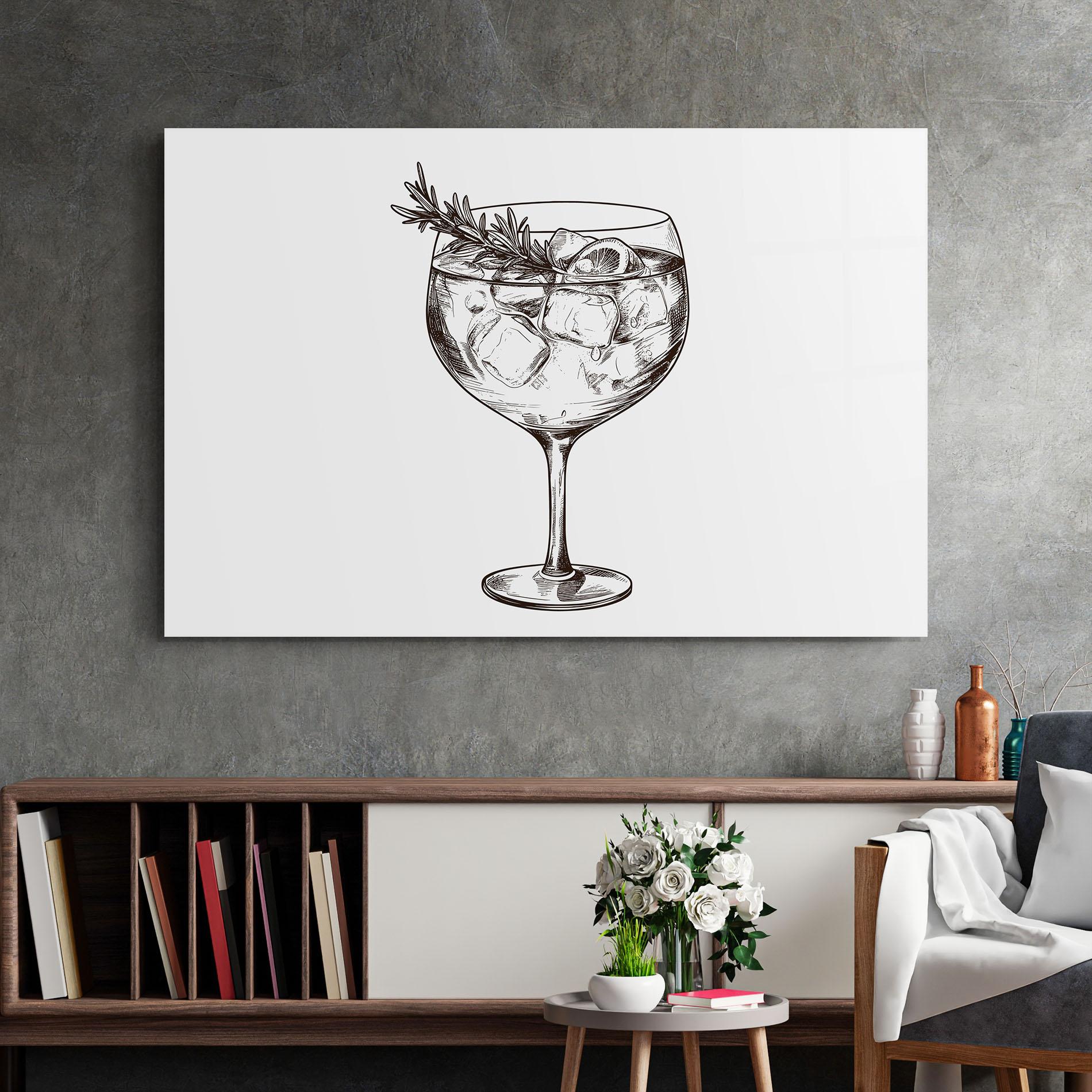 Стъклена картина Gintonic mockup 2