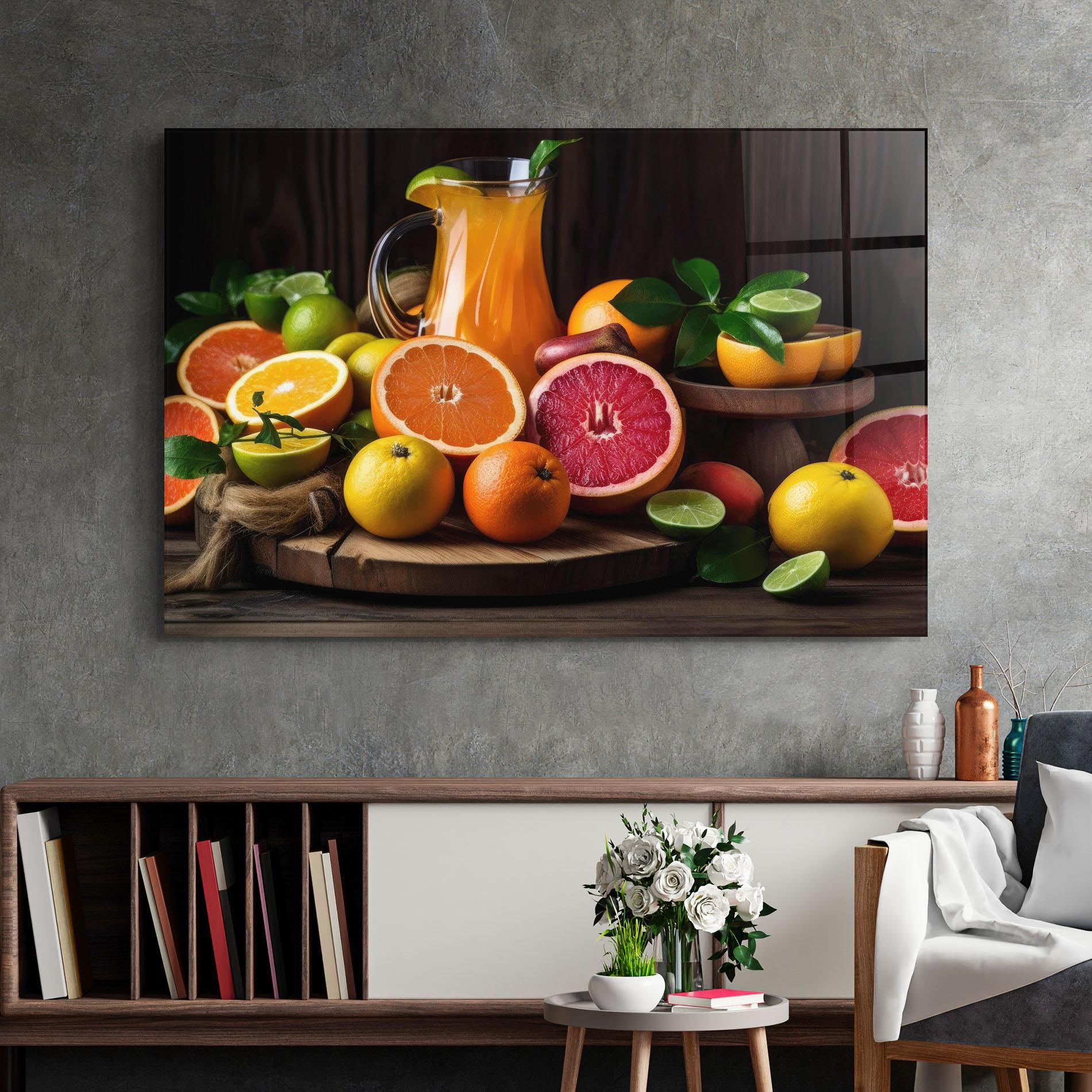 Стъклена картина Glass Of Orange Juice mockup 2