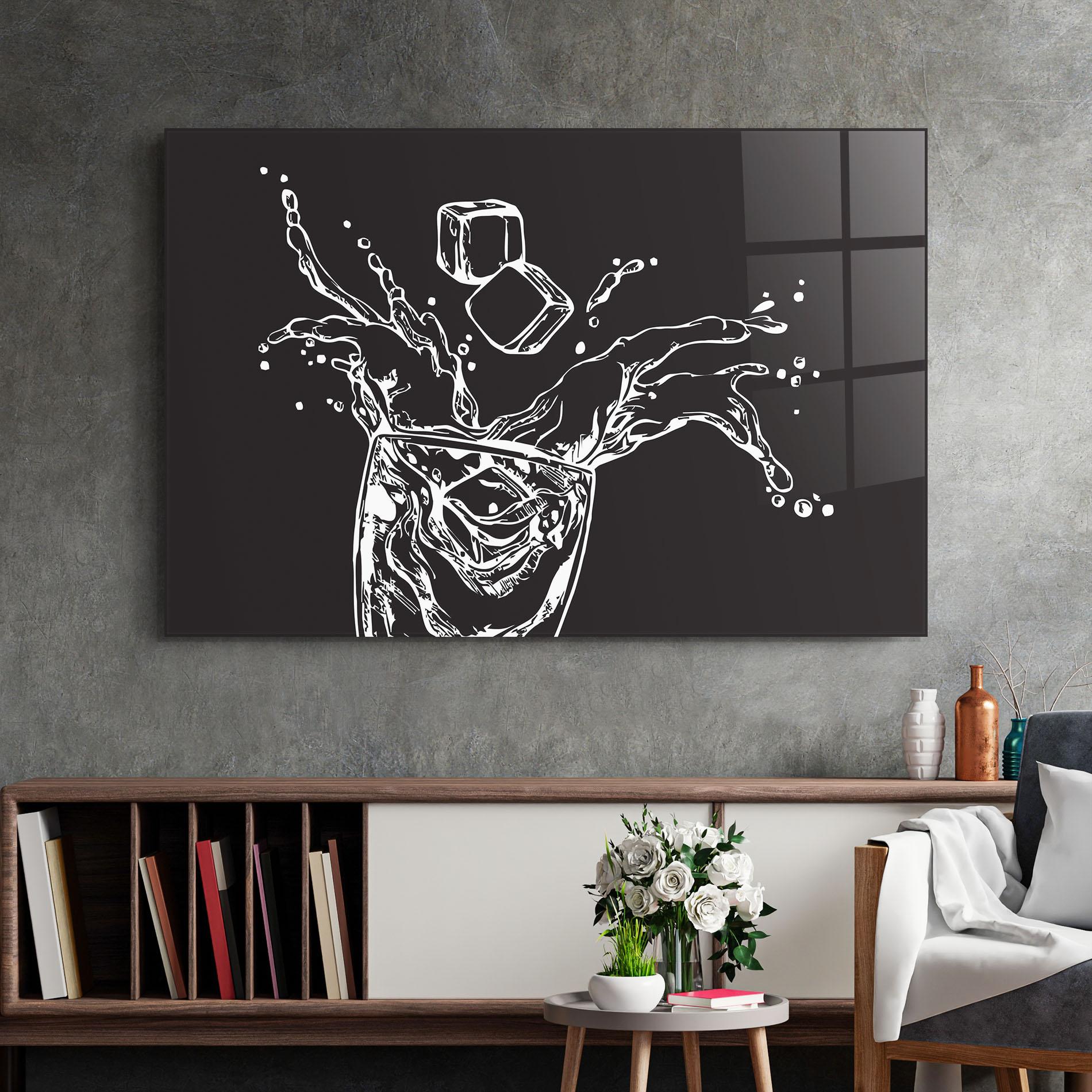 Стъклена картина Ice Splash Drink mockup 2