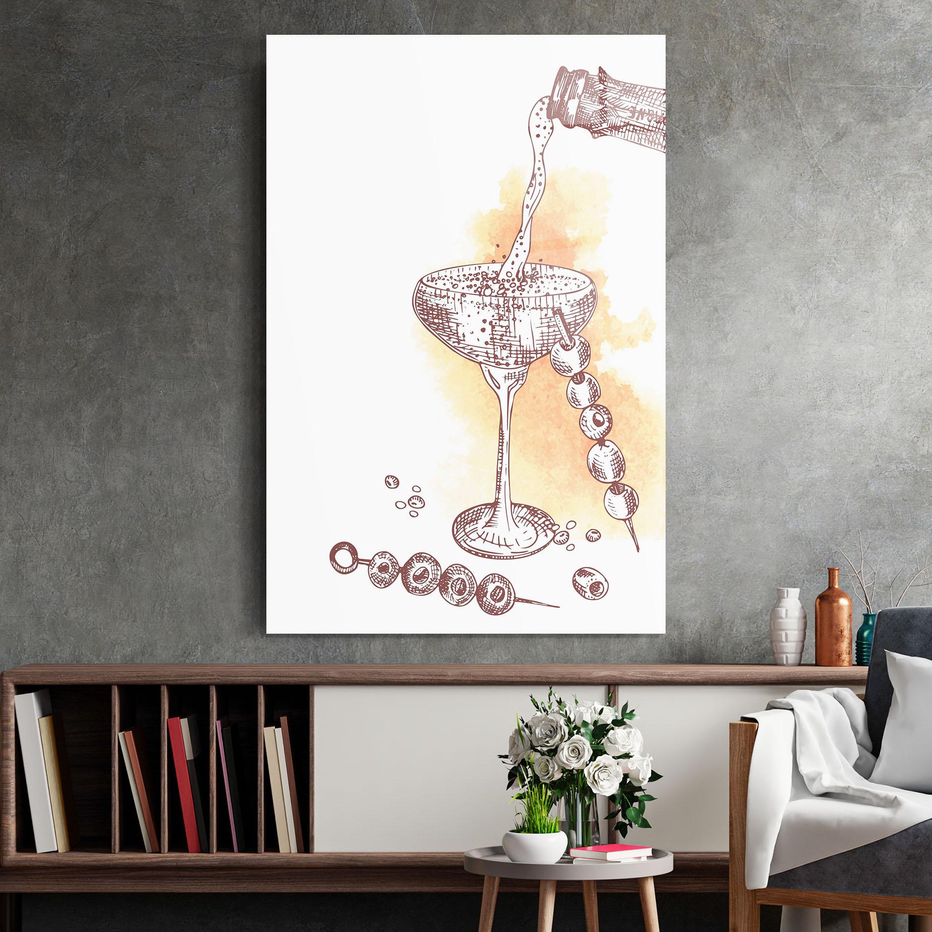 Стъклена картина Cocktail mockup 2