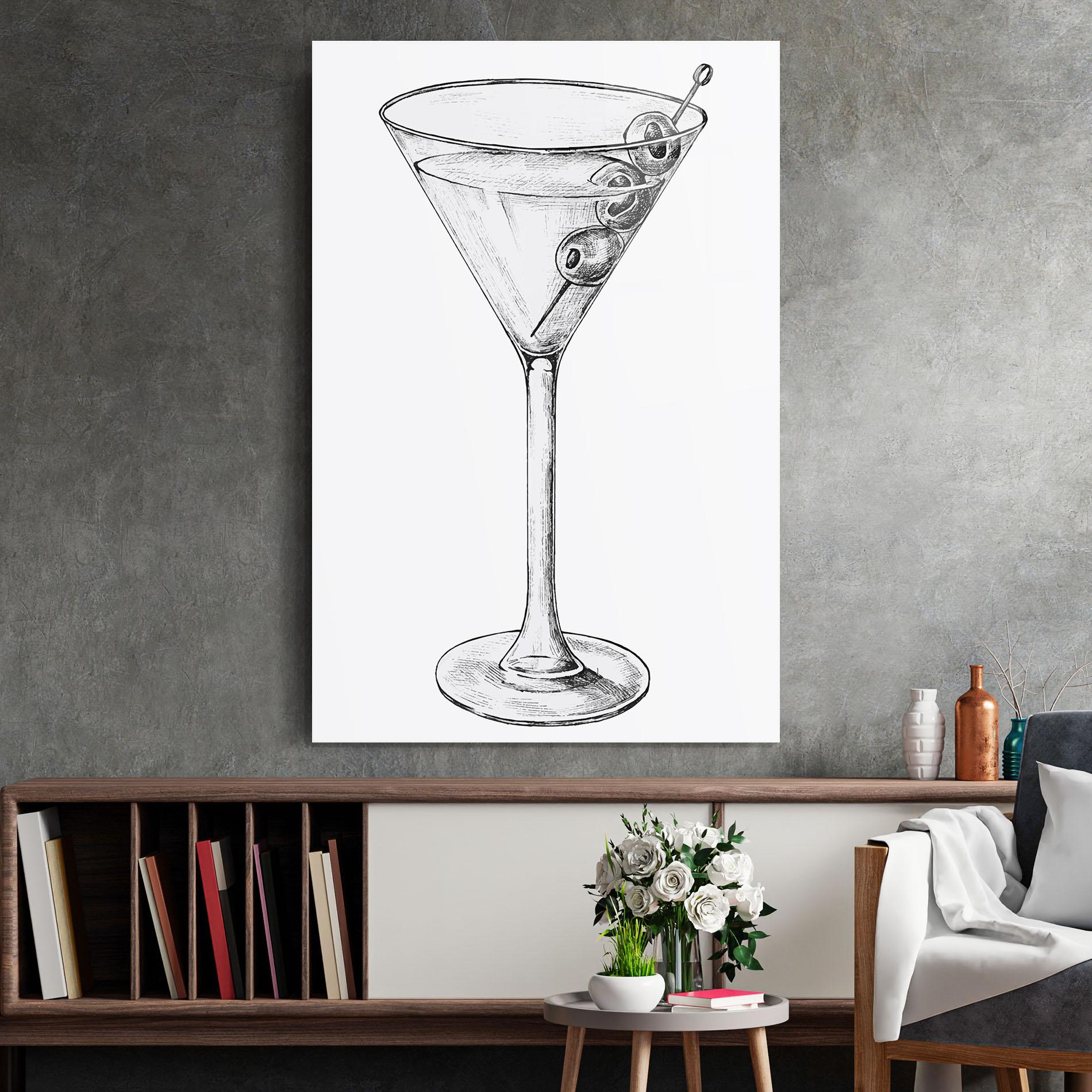 Стъклена картина Hand Drawn Glass mockup 2