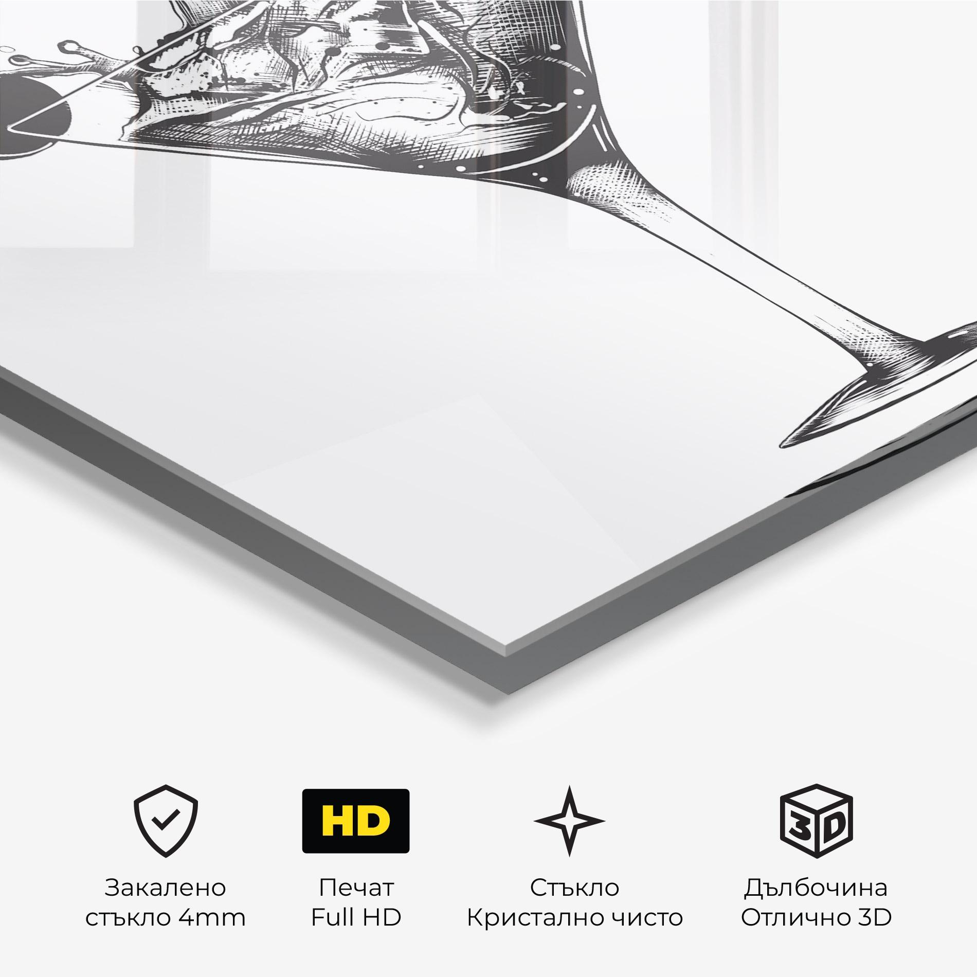 Стъклена картина Drink Splash mockup 3