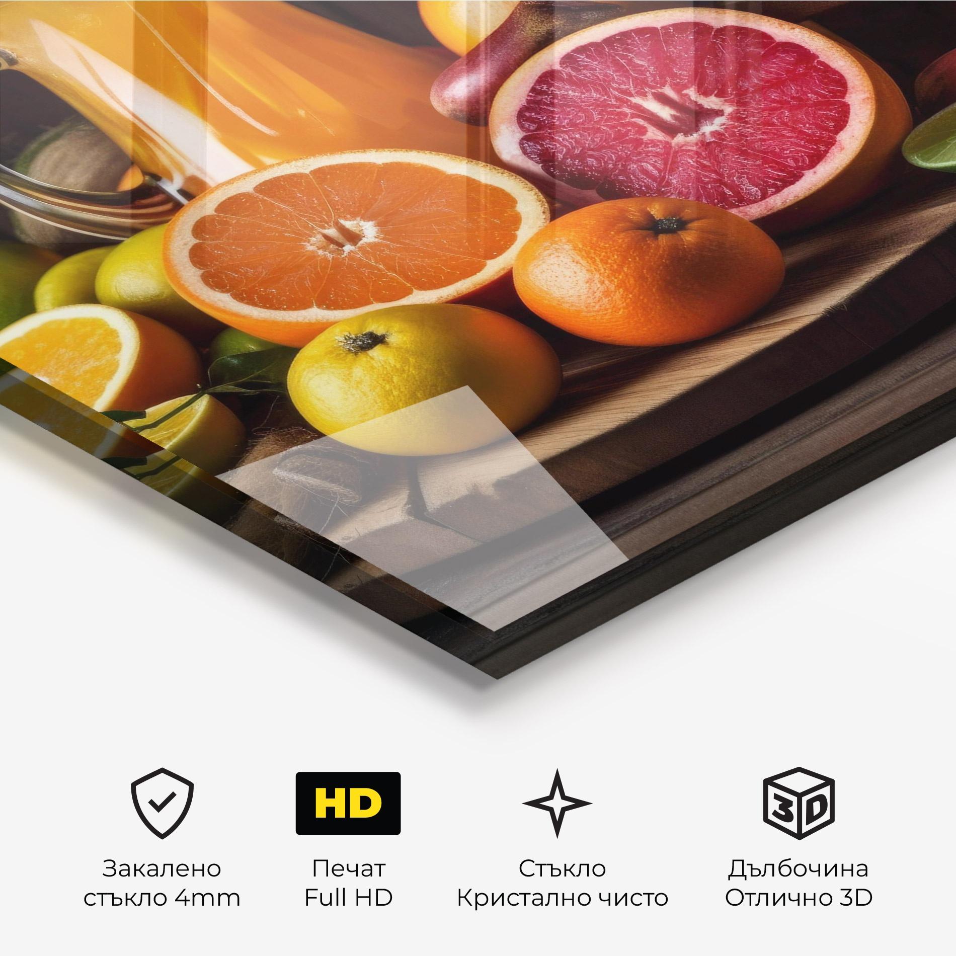 Стъклена картина Glass Of Orange Juice mockup 3