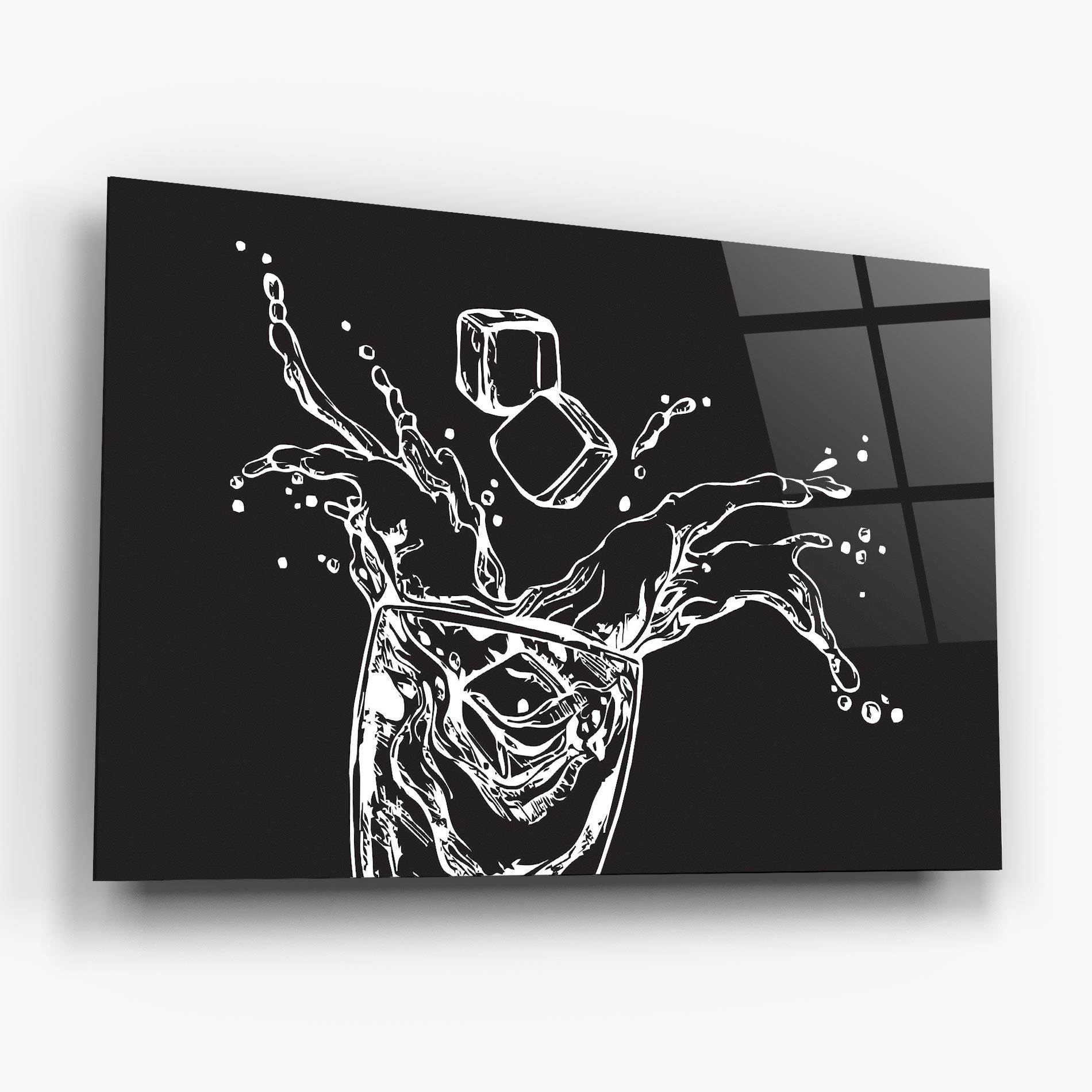 Стъклена картина Ice Splash Drink mockup 6