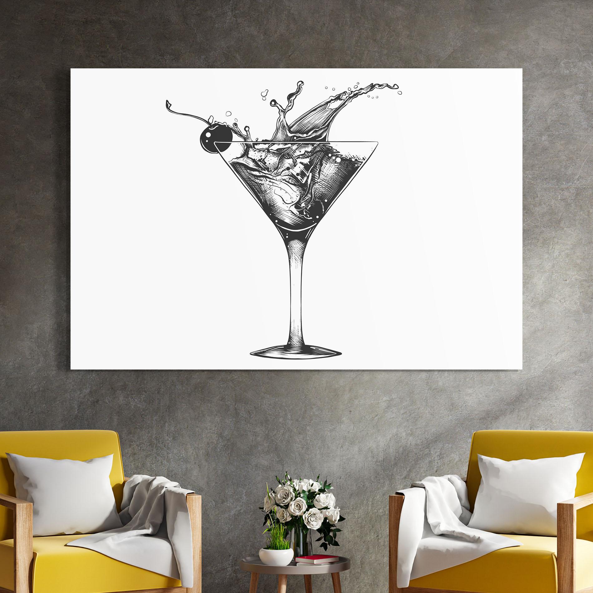 Стъклена картина Drink Splash mockup 4