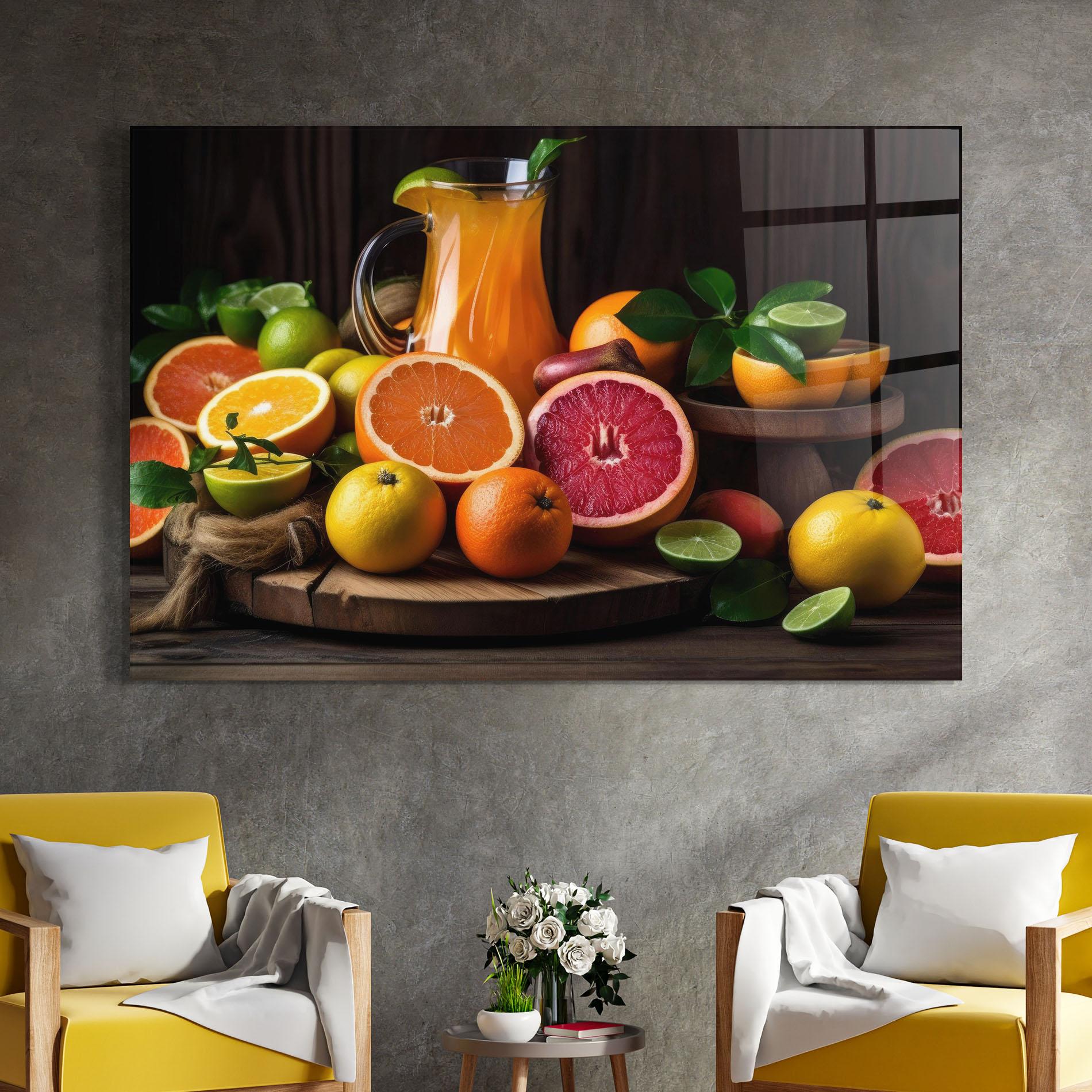 Стъклена картина Glass Of Orange Juice mockup 4