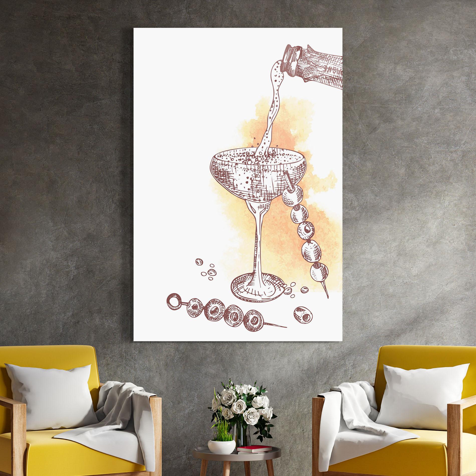 Стъклена картина Cocktail mockup 4