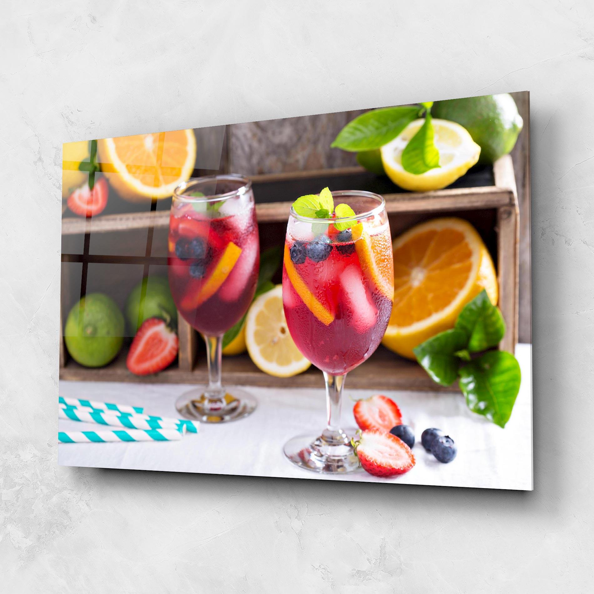 Стъклена картина Colorful Summer Drink mockup 1