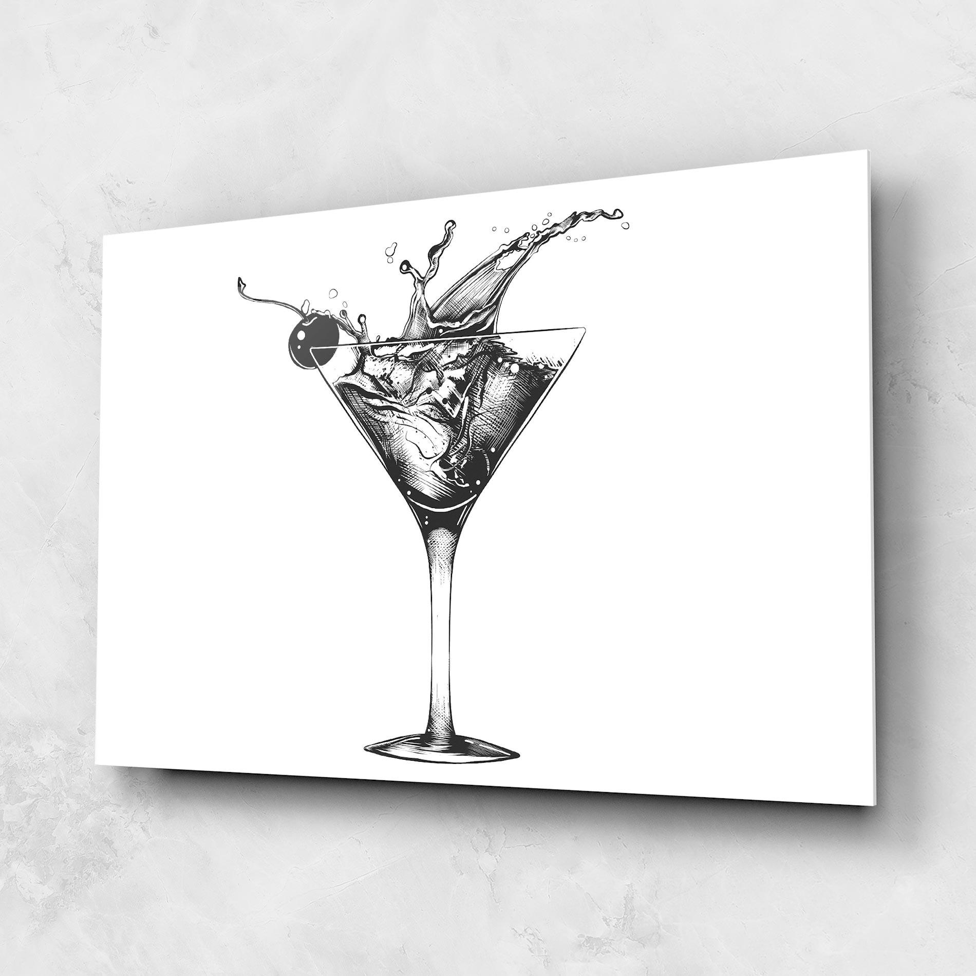 Стъклена картина Drink Splash mockup 1