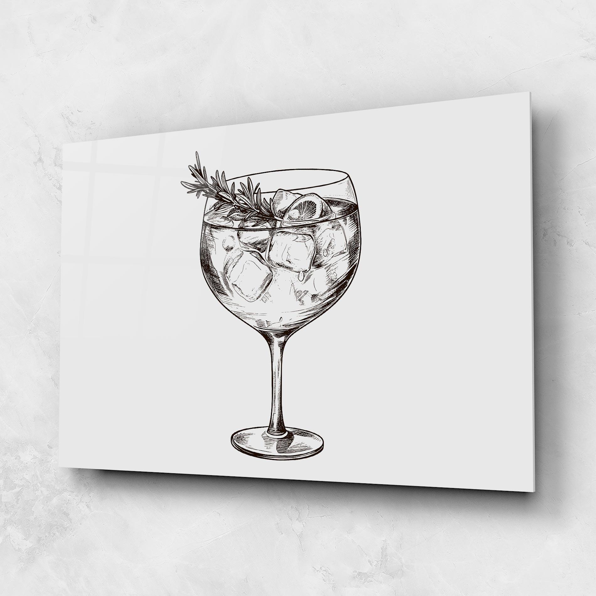Стъклена картина Gintonic mockup 1