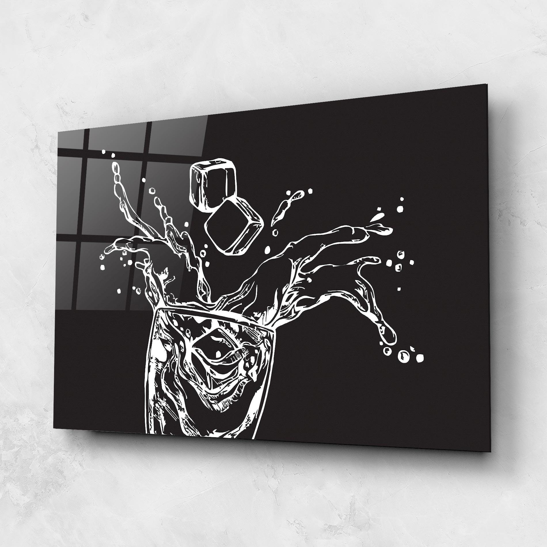 Стъклена картина Ice Splash Drink mockup 1