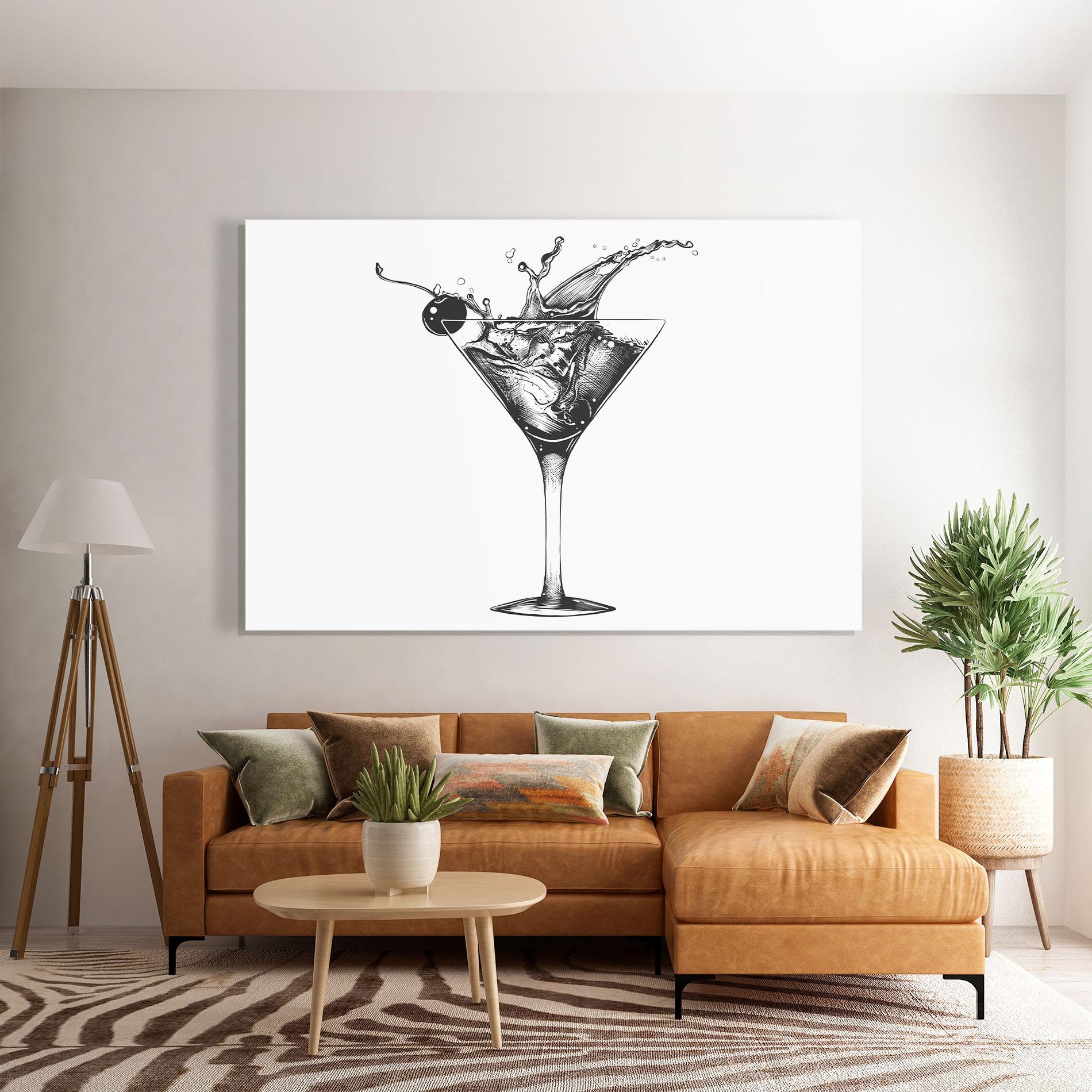 Стъклена картина Drink Splash mockup 7