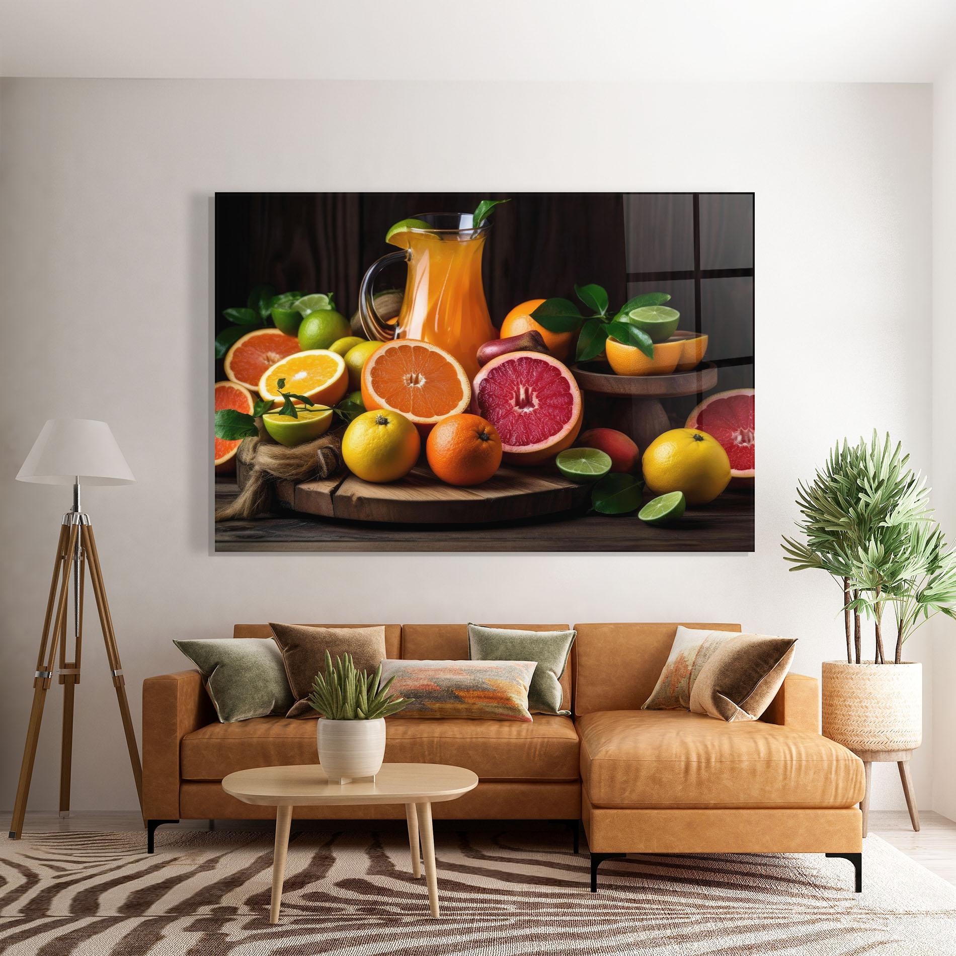 Стъклена картина Glass Of Orange Juice mockup 7